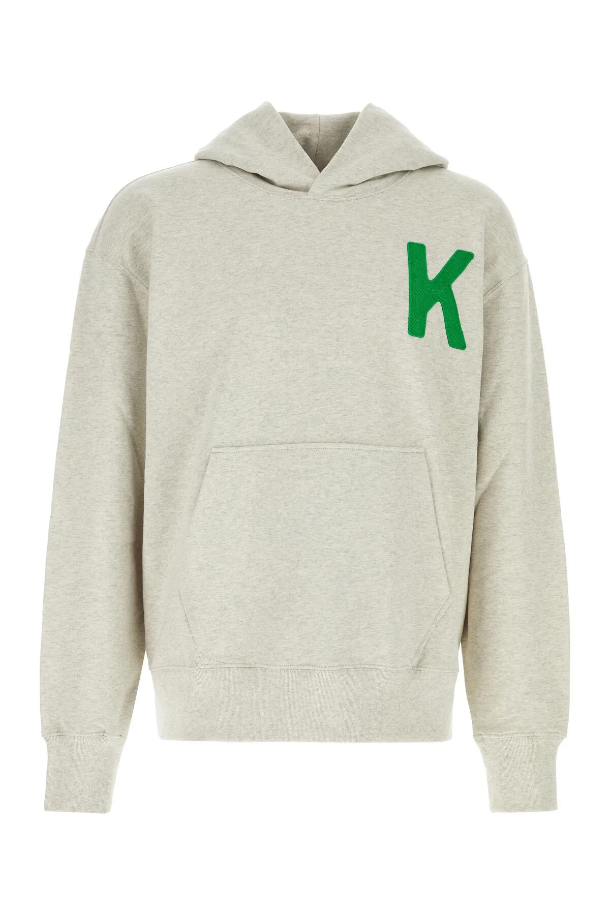 Shop Kenzo Light Grey Cotton Oversize Sweatshirt In Grigio