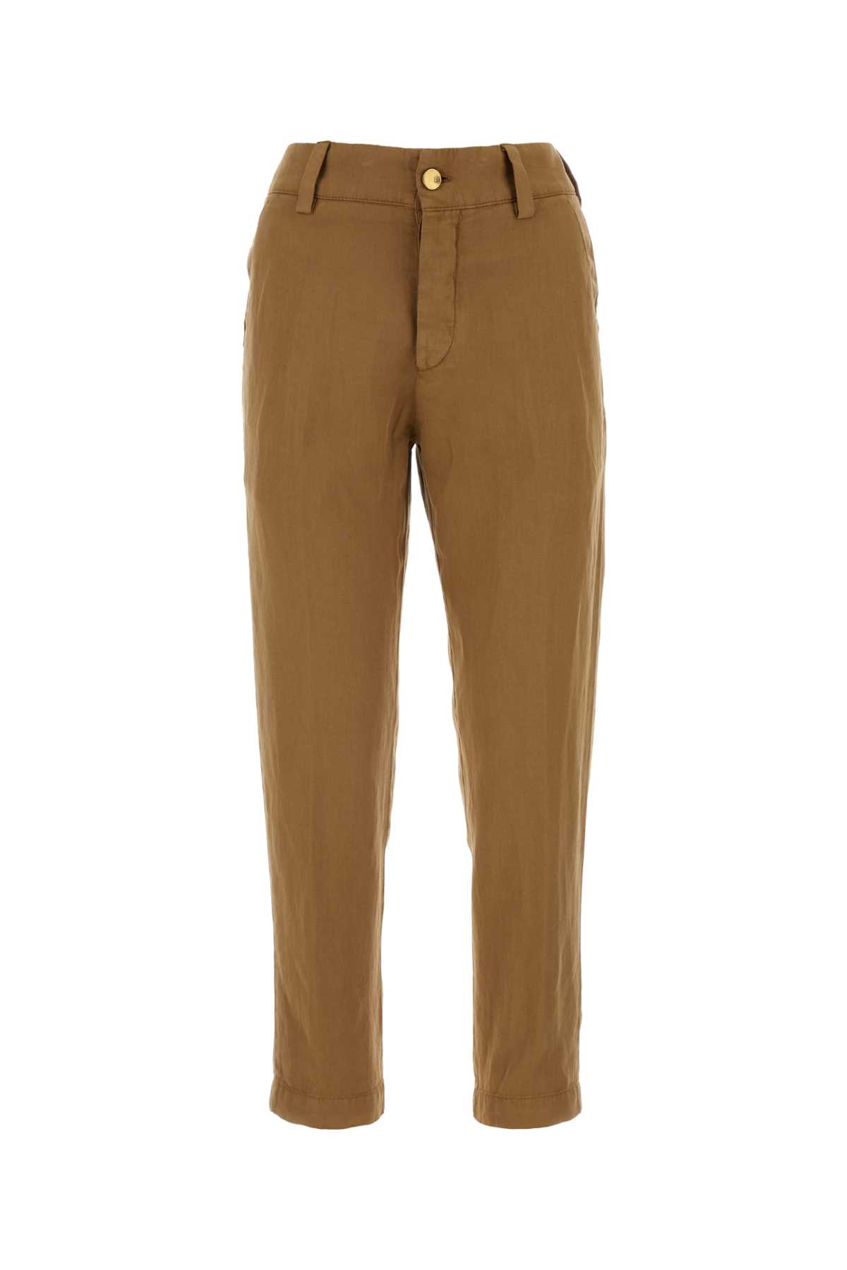 Shop Pt01 Caramel Lyocell Blend Gio Pant In Bronzo