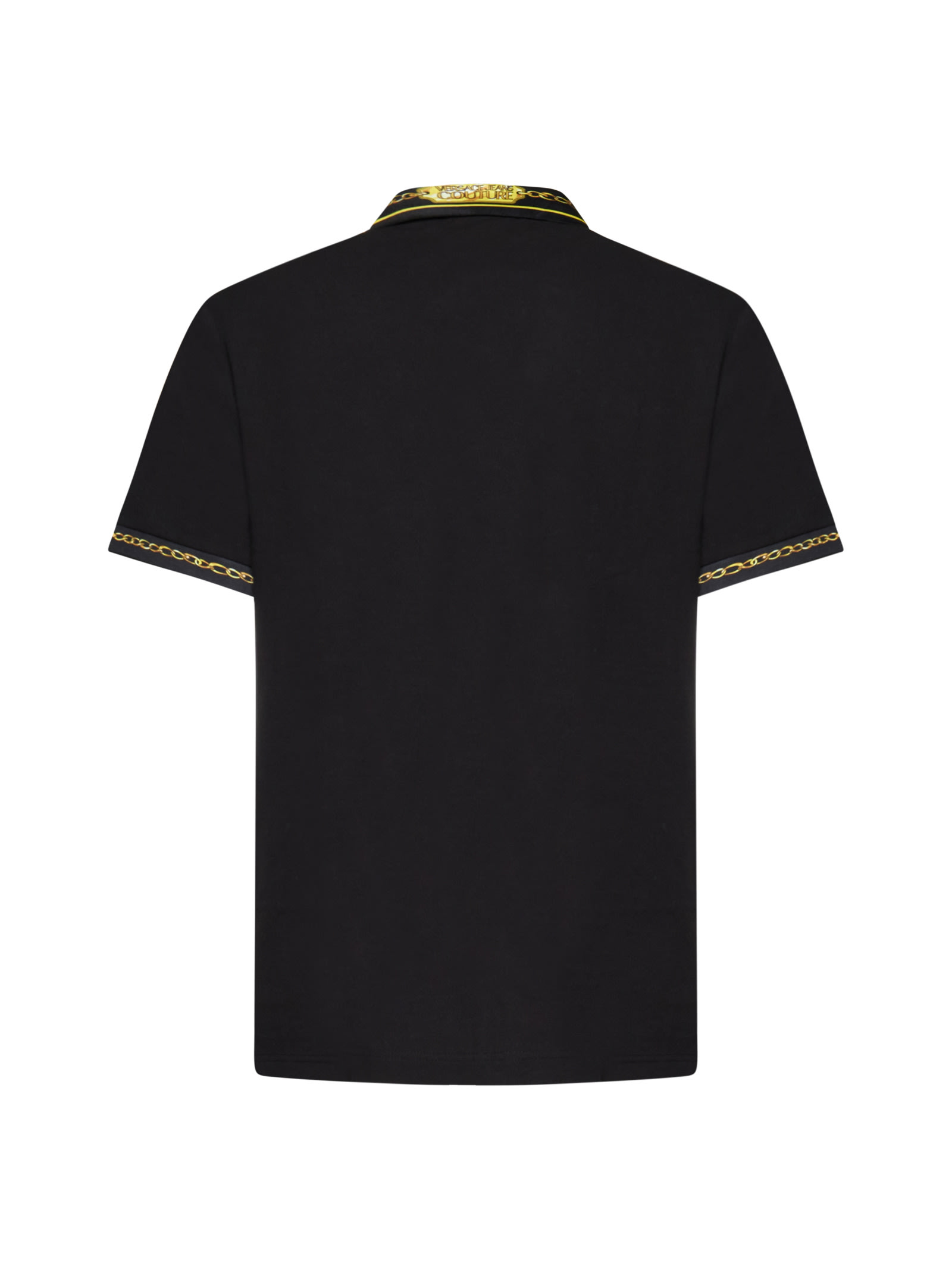 VERSACE JEANS COUTURE CHAIN-LINK POLO SHIRT
