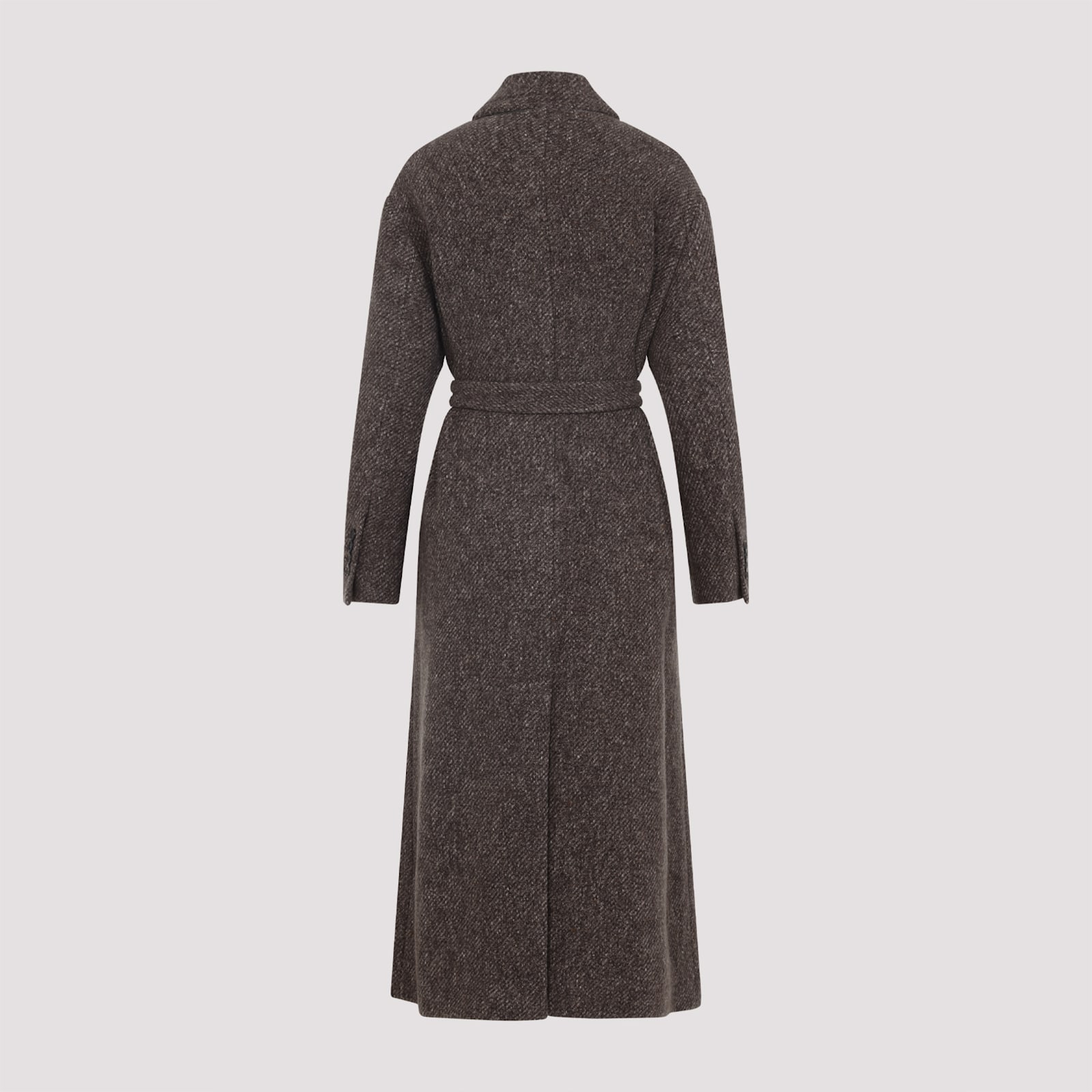 Brunello Cucinelli Wool And Cashmere Coat In Brown