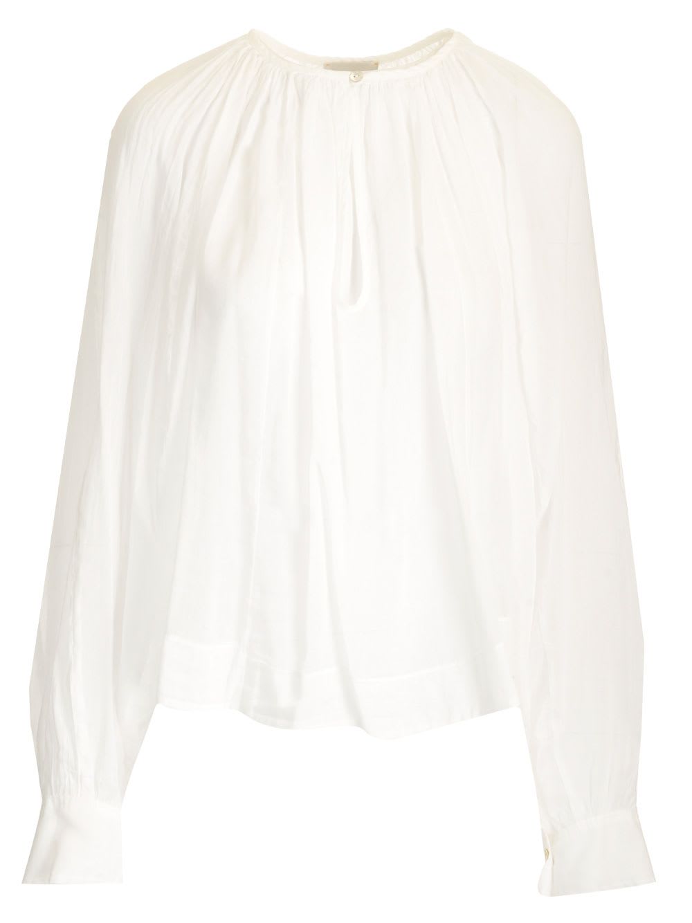 Forte Forte Bohemian Cotton And Silk Shirt In White