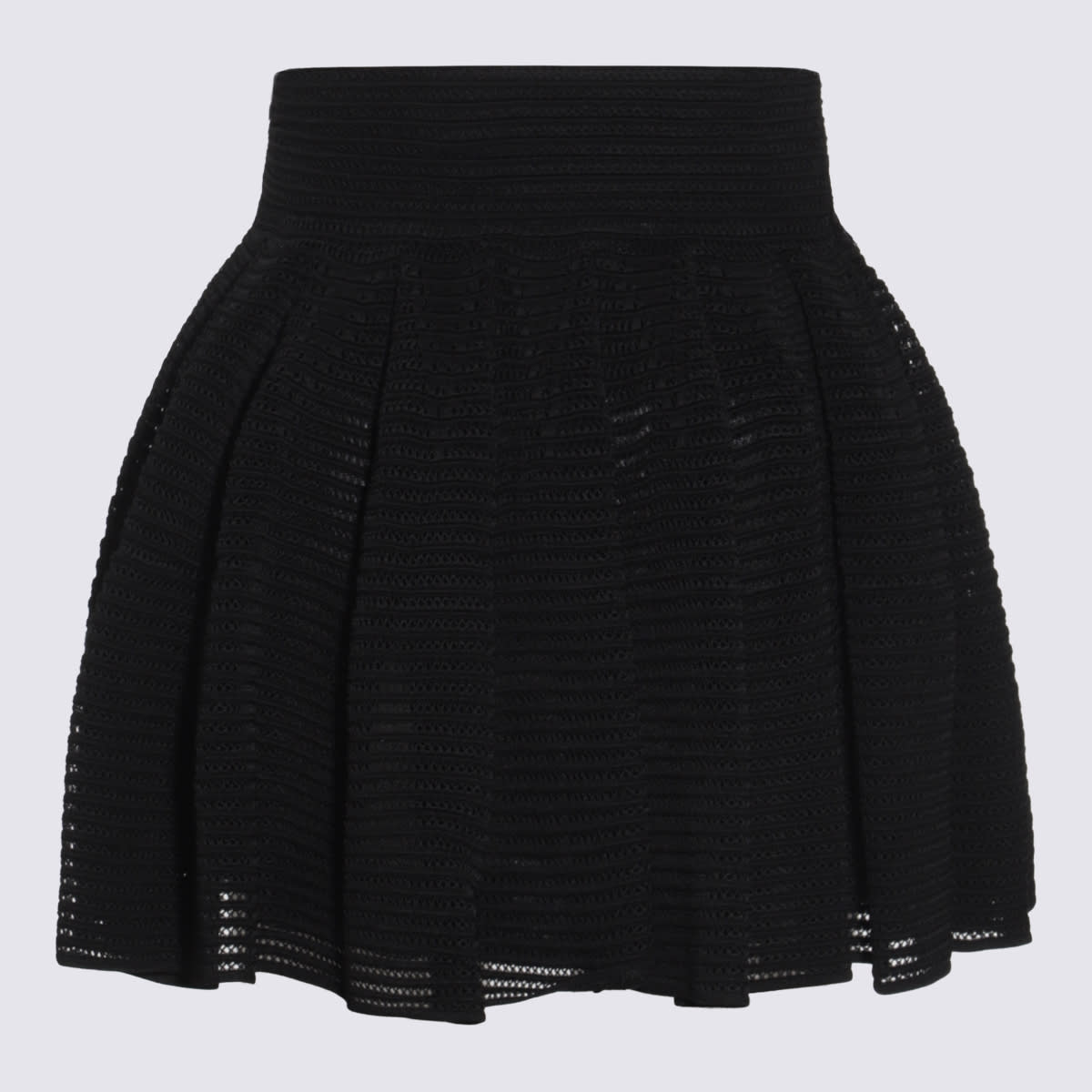 Black Viscose Mini Skirt