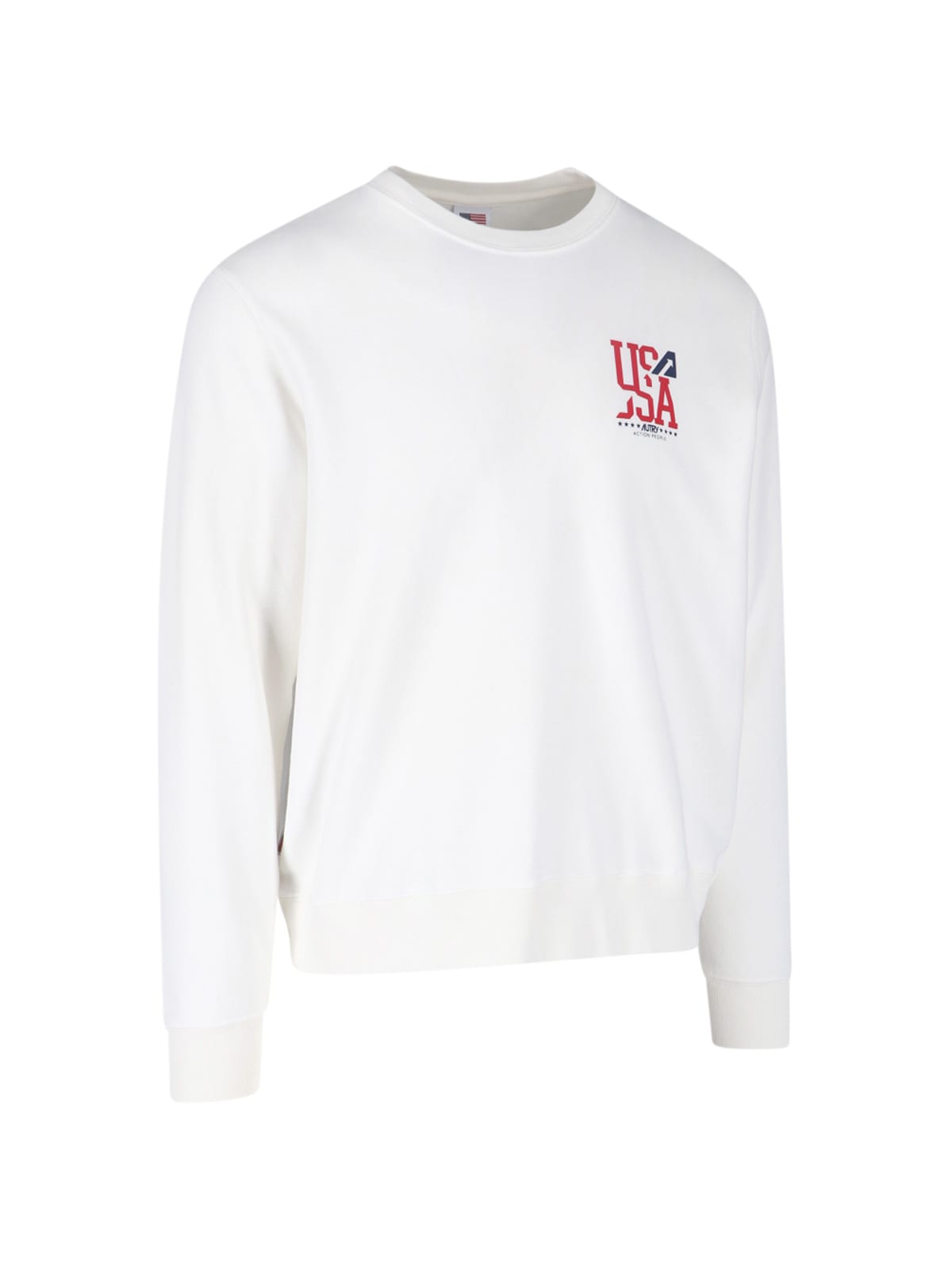 Shop Autry Maxi Back Print Sweatshirt In White