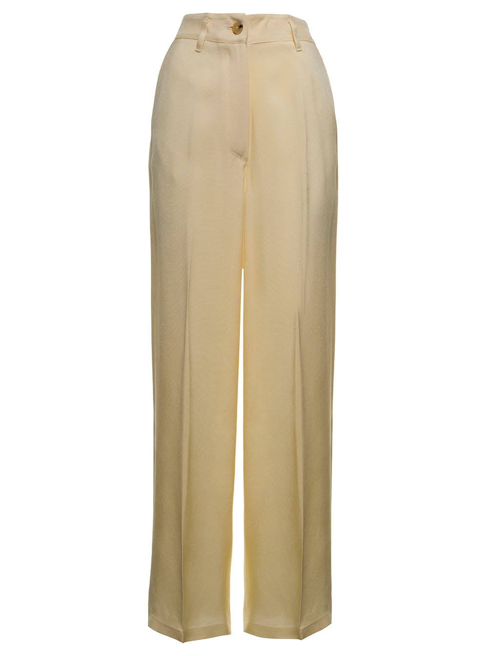 Forte Forte Yellow Viscose Flare Pants