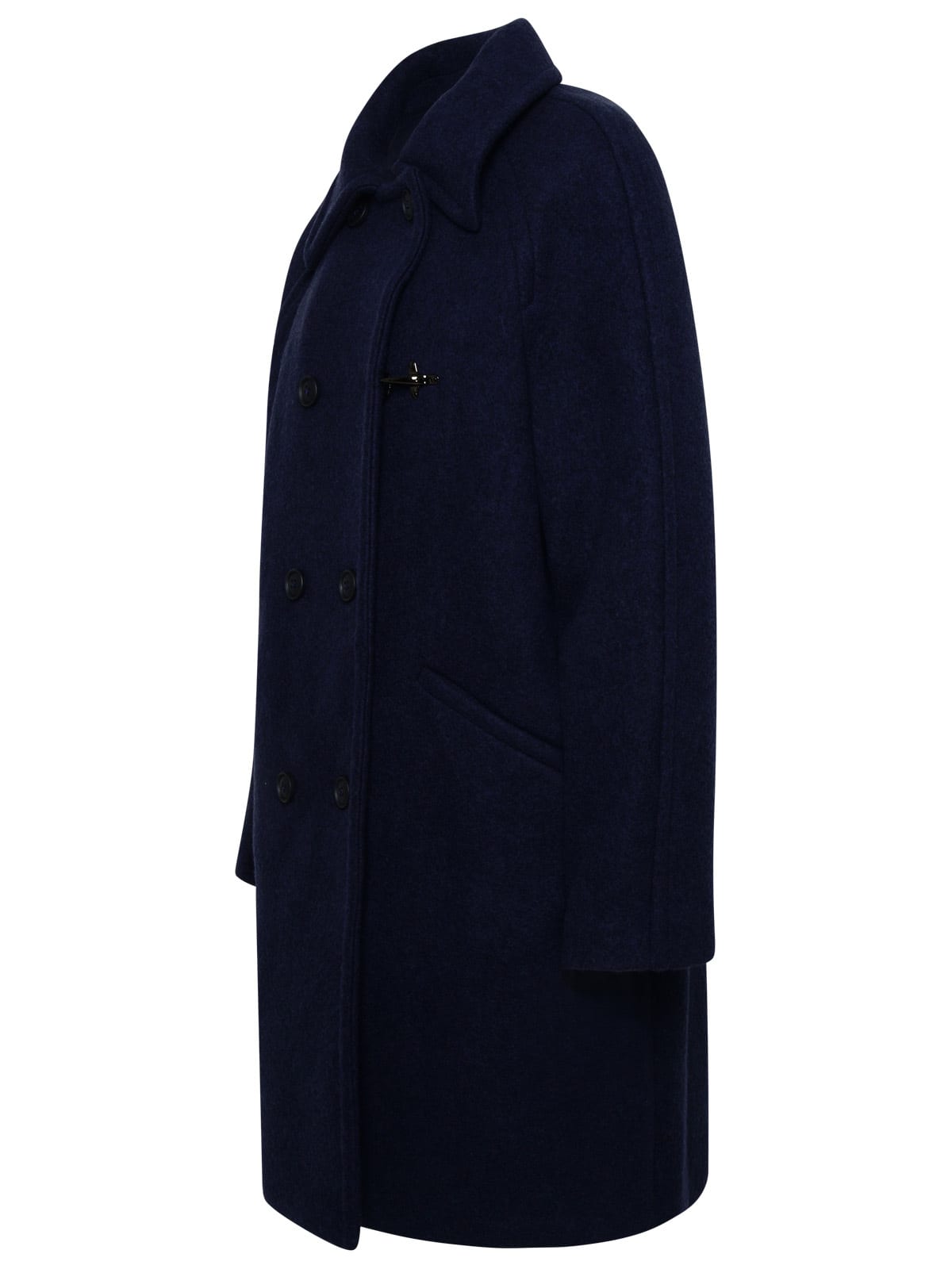 Shop Fay Blue Wool Coat