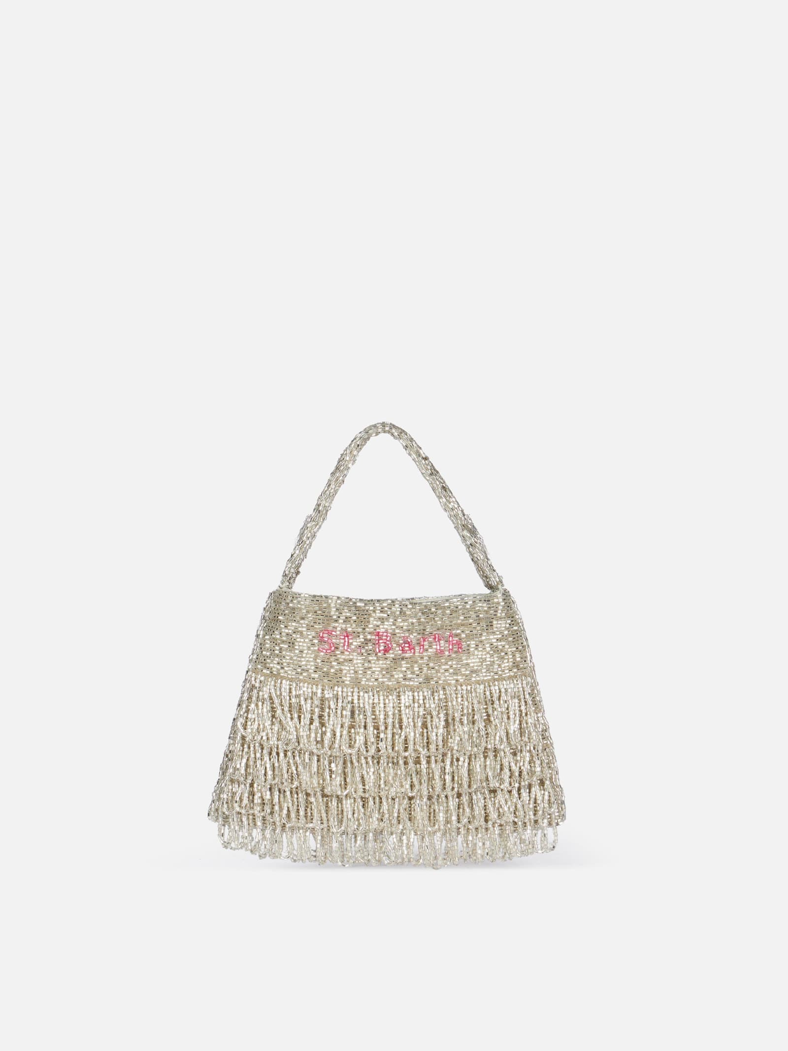 MC2 SAINT BARTH SHINY SILVER MINI BAG PEARL