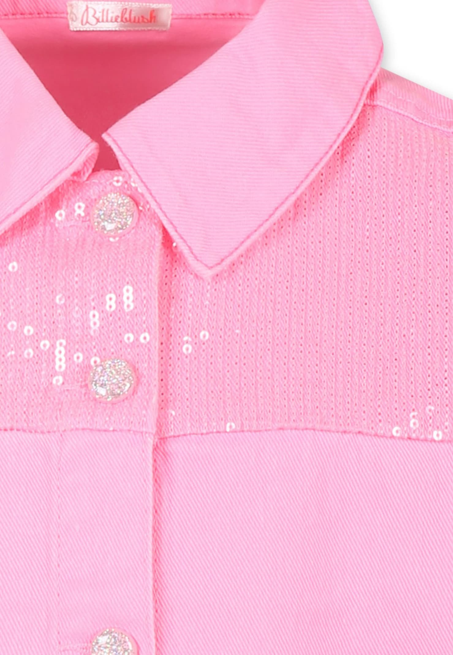 Billieblush Long-sleeved Denim Jacket In Pink
