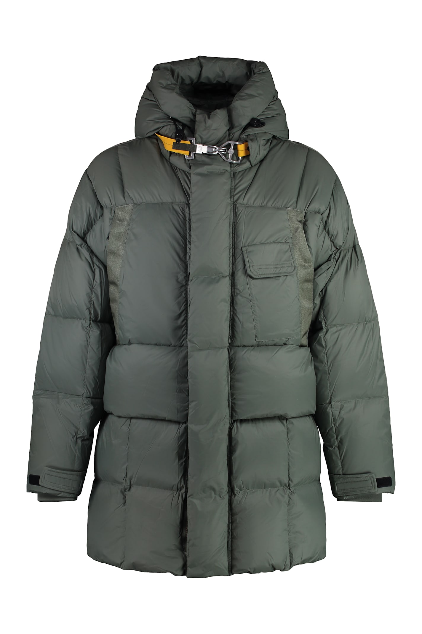 Bold Parka Hooded Techno Fabric Down Jacket