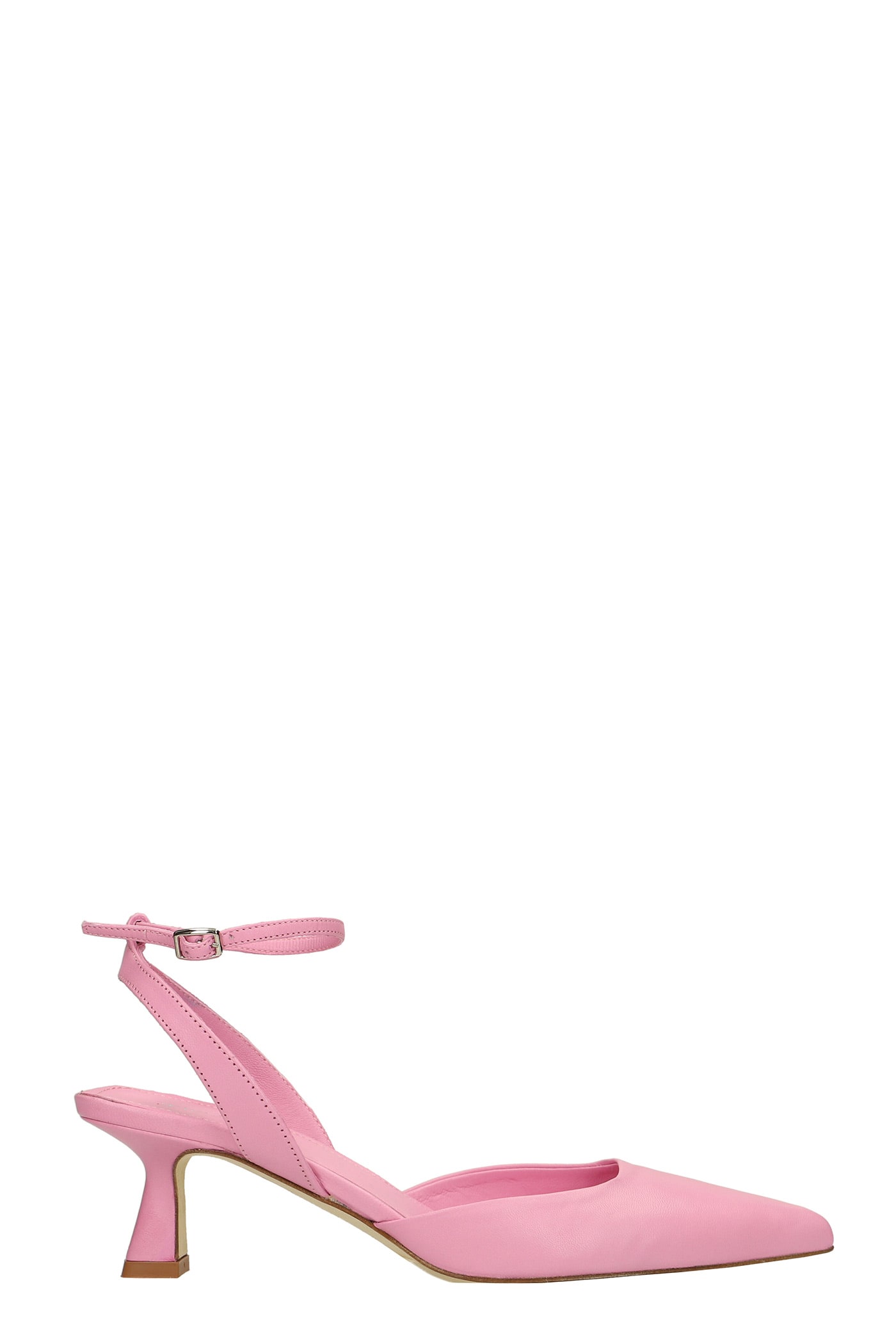 The Seller Sandals In Rose-pink Leather