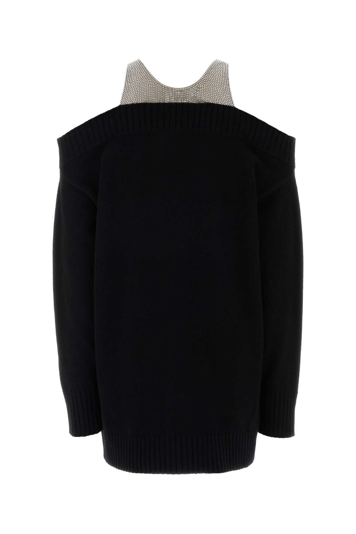 Giuseppe Di Morabito Oversized Knit Sweater Off-the-shoulder Style In Black