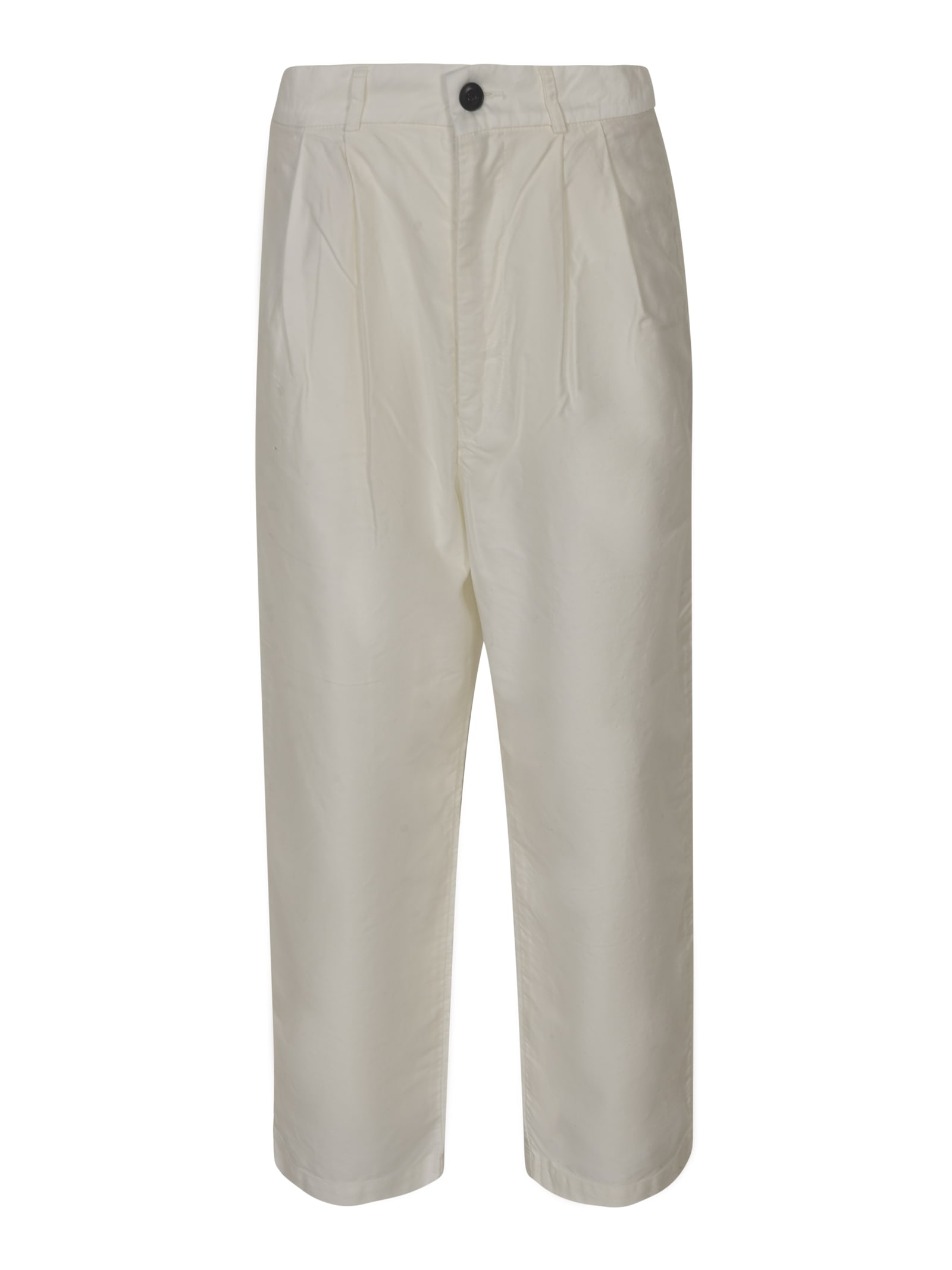 Mythinks Straight Buttoned Trousers In Ivory