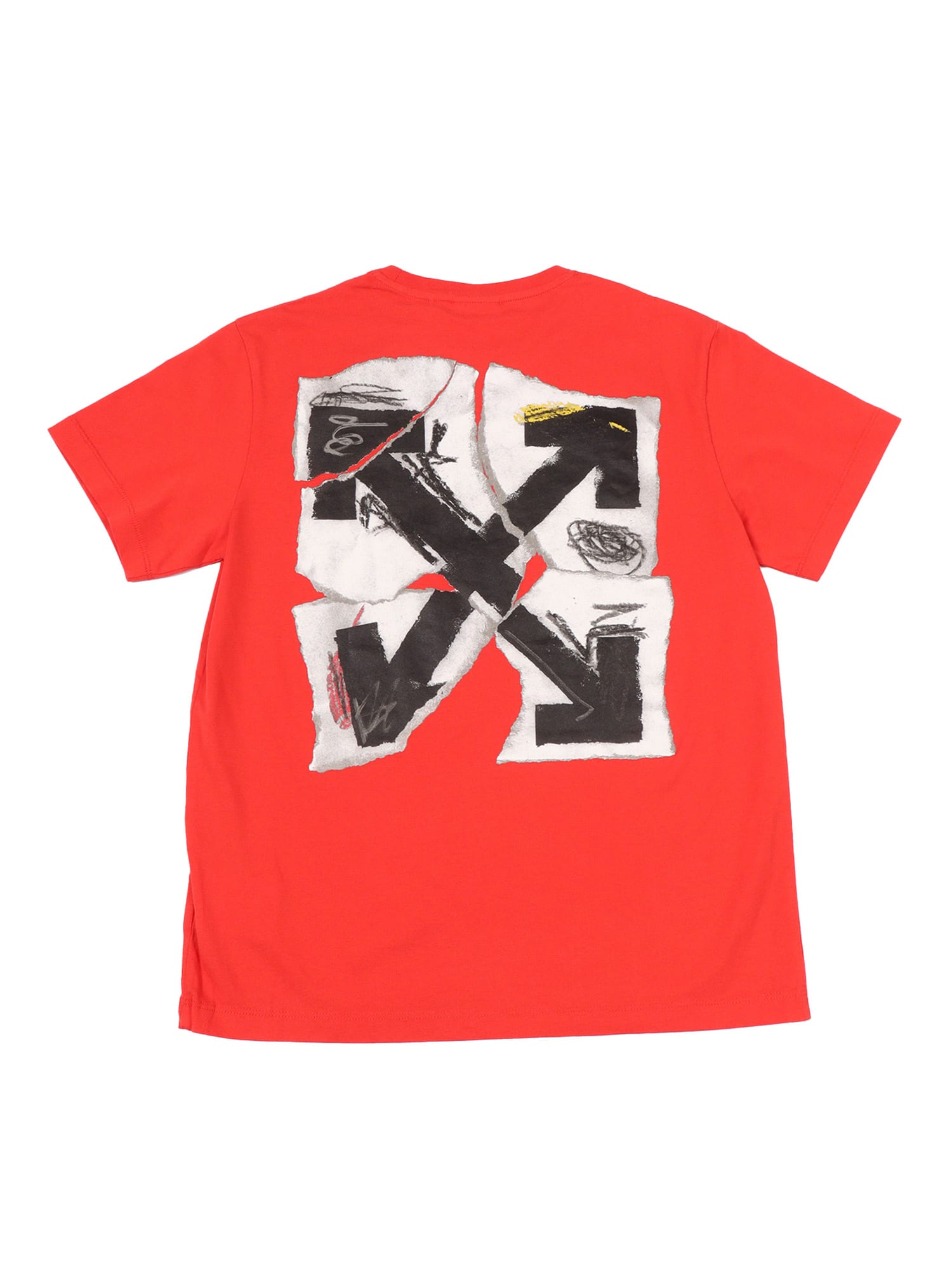 Off-white Arrow Collage Tee S/s Red - White In Red