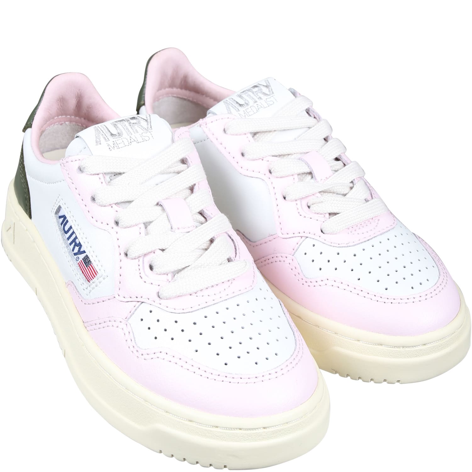 Shop Autry Medalist Low-top Sneakers For Kids In Bianco