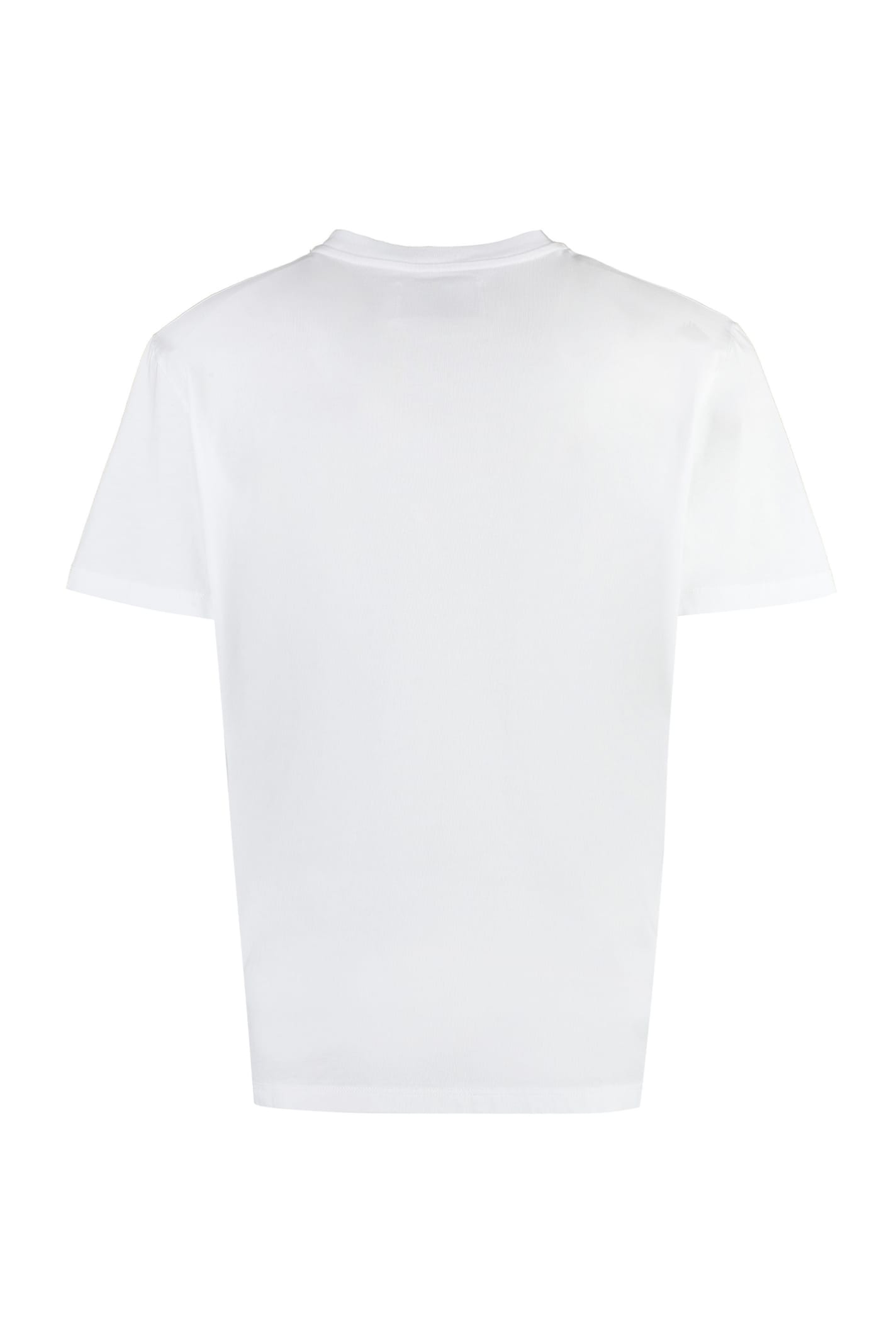Shop Golden Goose Cotton Crew-neck T-shirt In Bianco