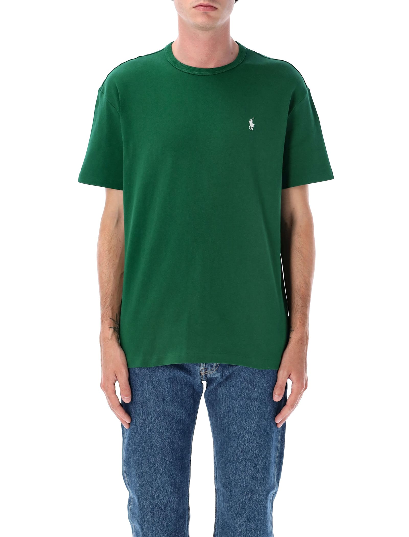 Polo Ralph Lauren Custom Slim Fit Jersey T-shirt In Green