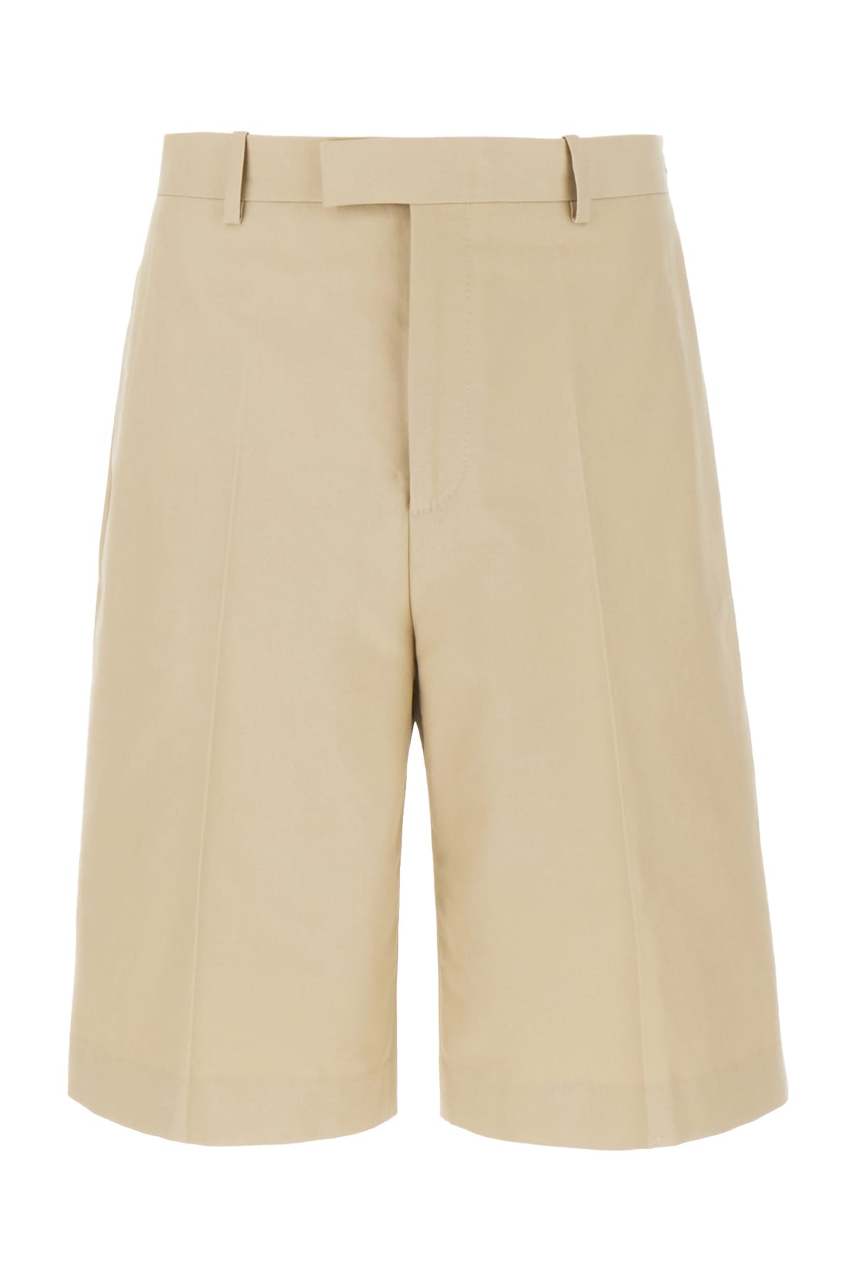 Shop Ferragamo Cappuccino Cotton Bermuda Shorts In Beige