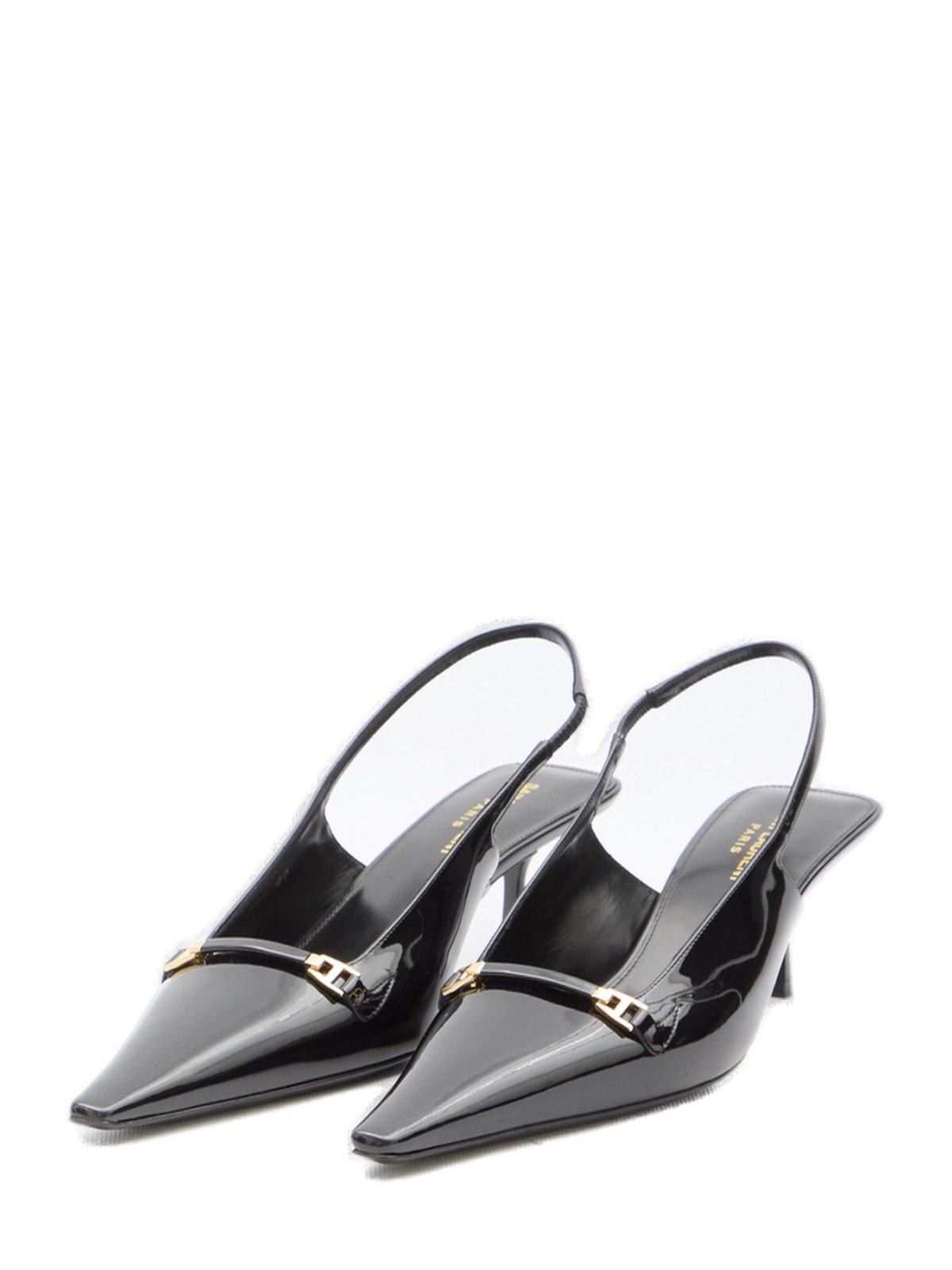 Shop Saint Laurent Carine Slingback Pumps In Black