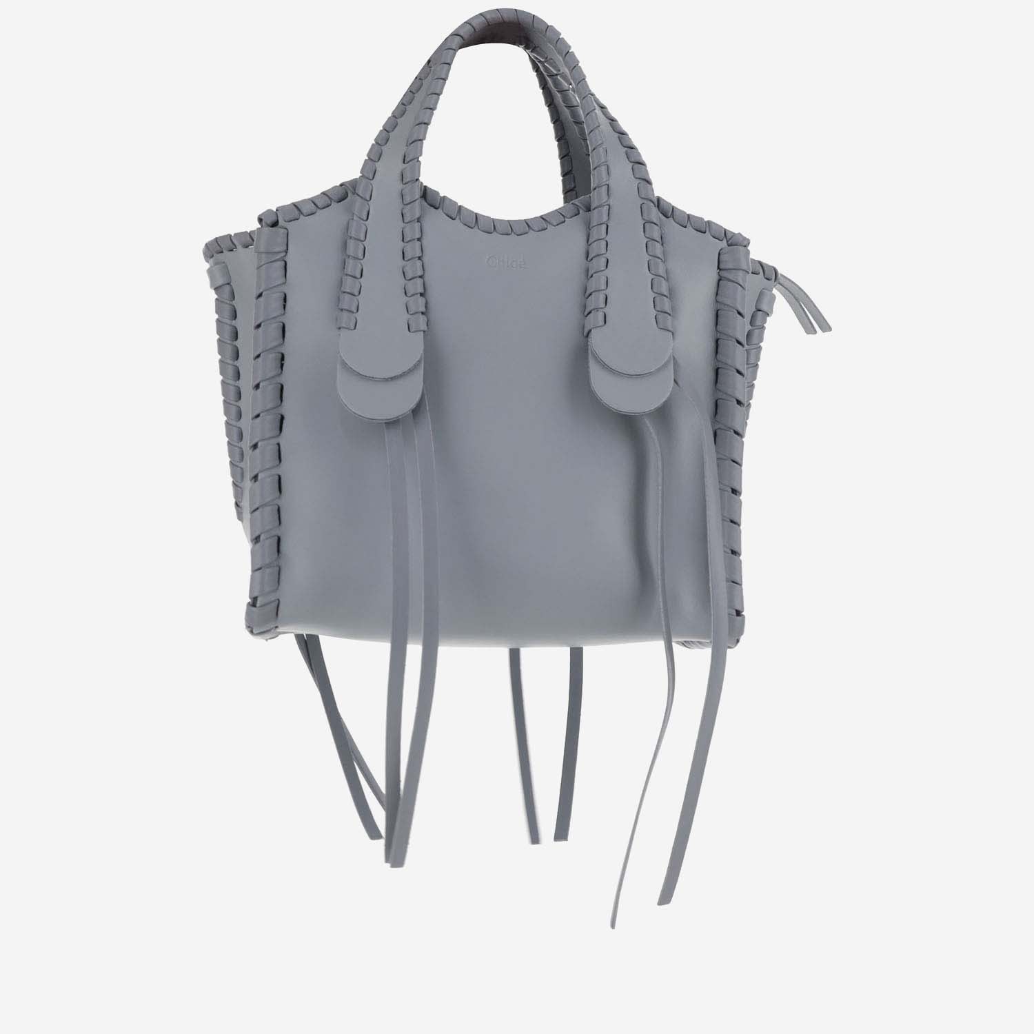 Chloé Mony Tote Bag Small Size In Storm Blue