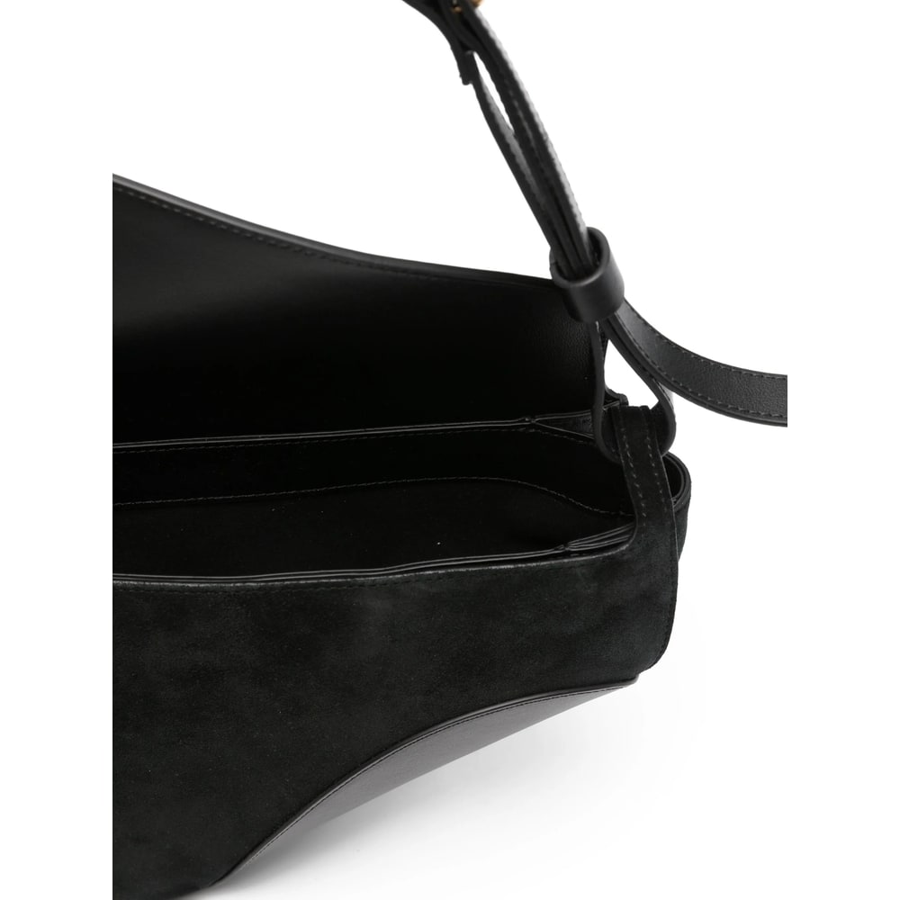 Neous Leather Shoulder Bag In Black