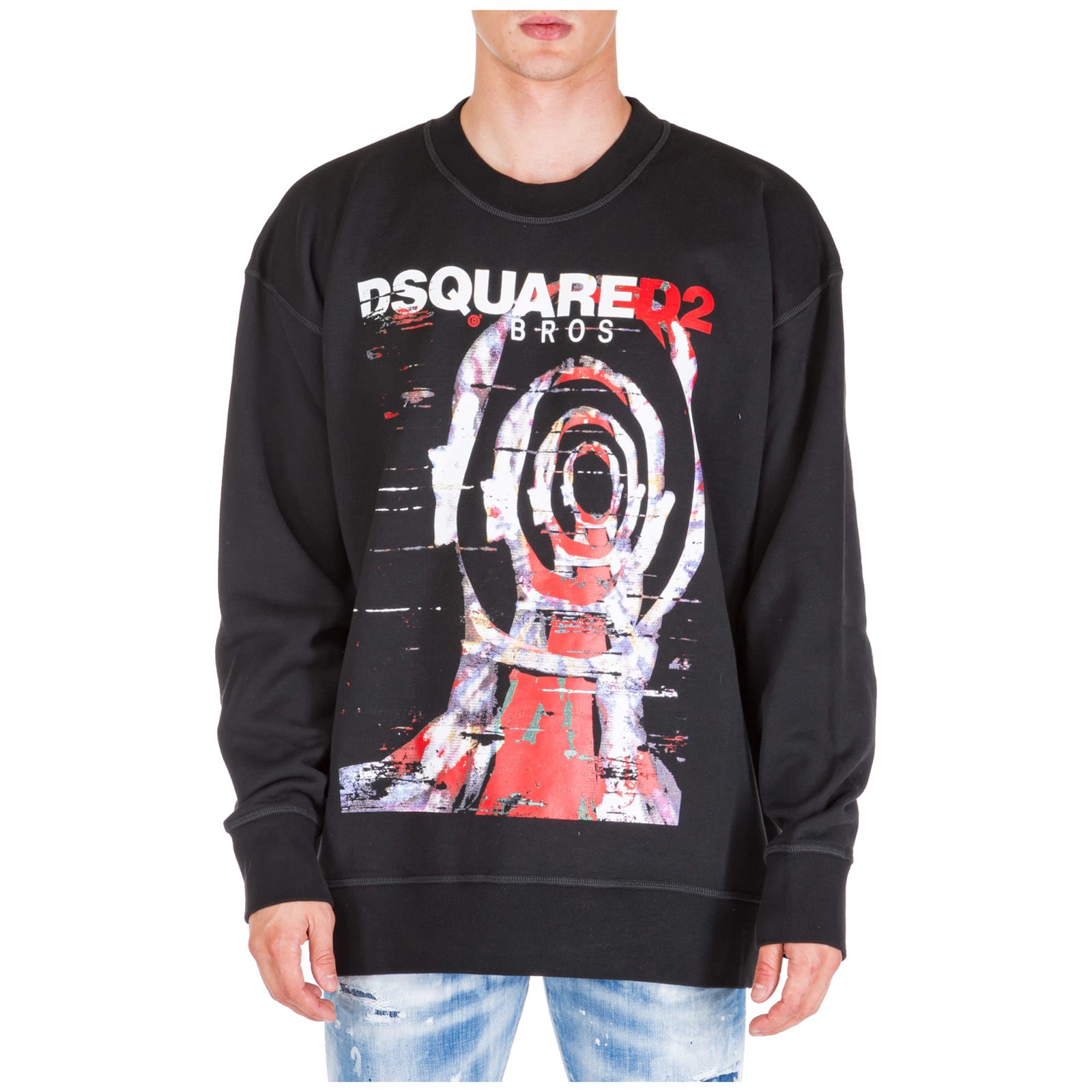 dsquared2 tape logo sweatshirt