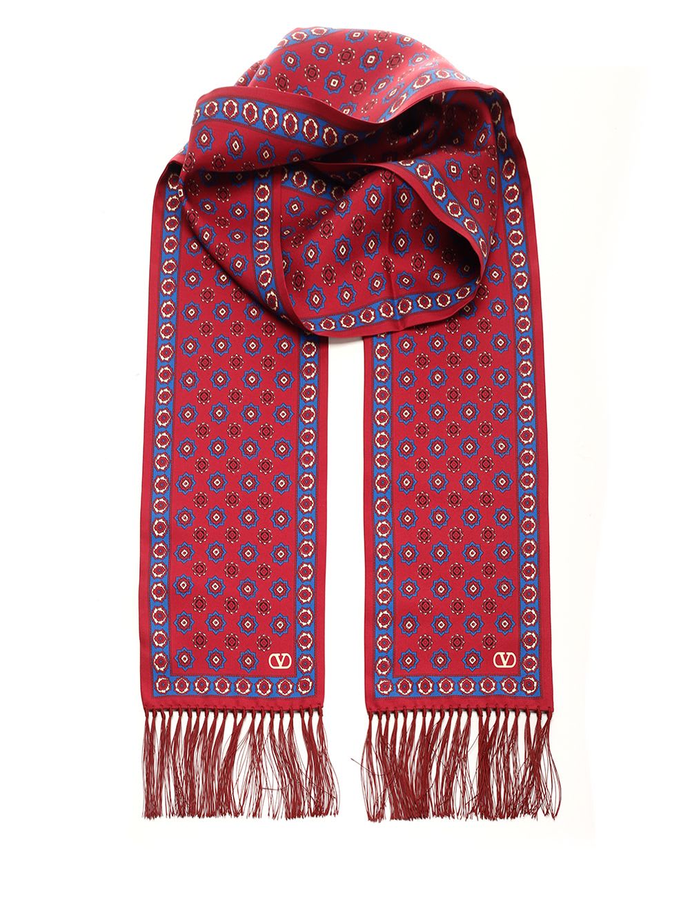 Valentino Silk Printed Scarf In Multi