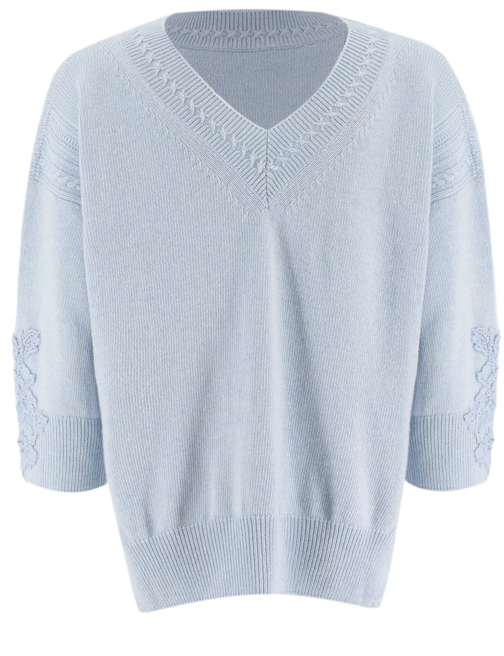 Shop Ermanno Scervino Sweater In Blue Fog/celeste