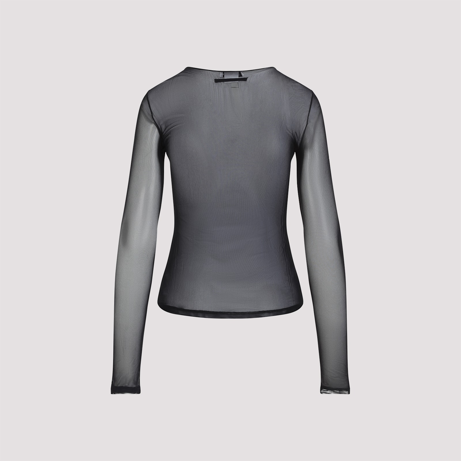 Shop Jean Paul Gaultier Top With Velvet Flock In Black
