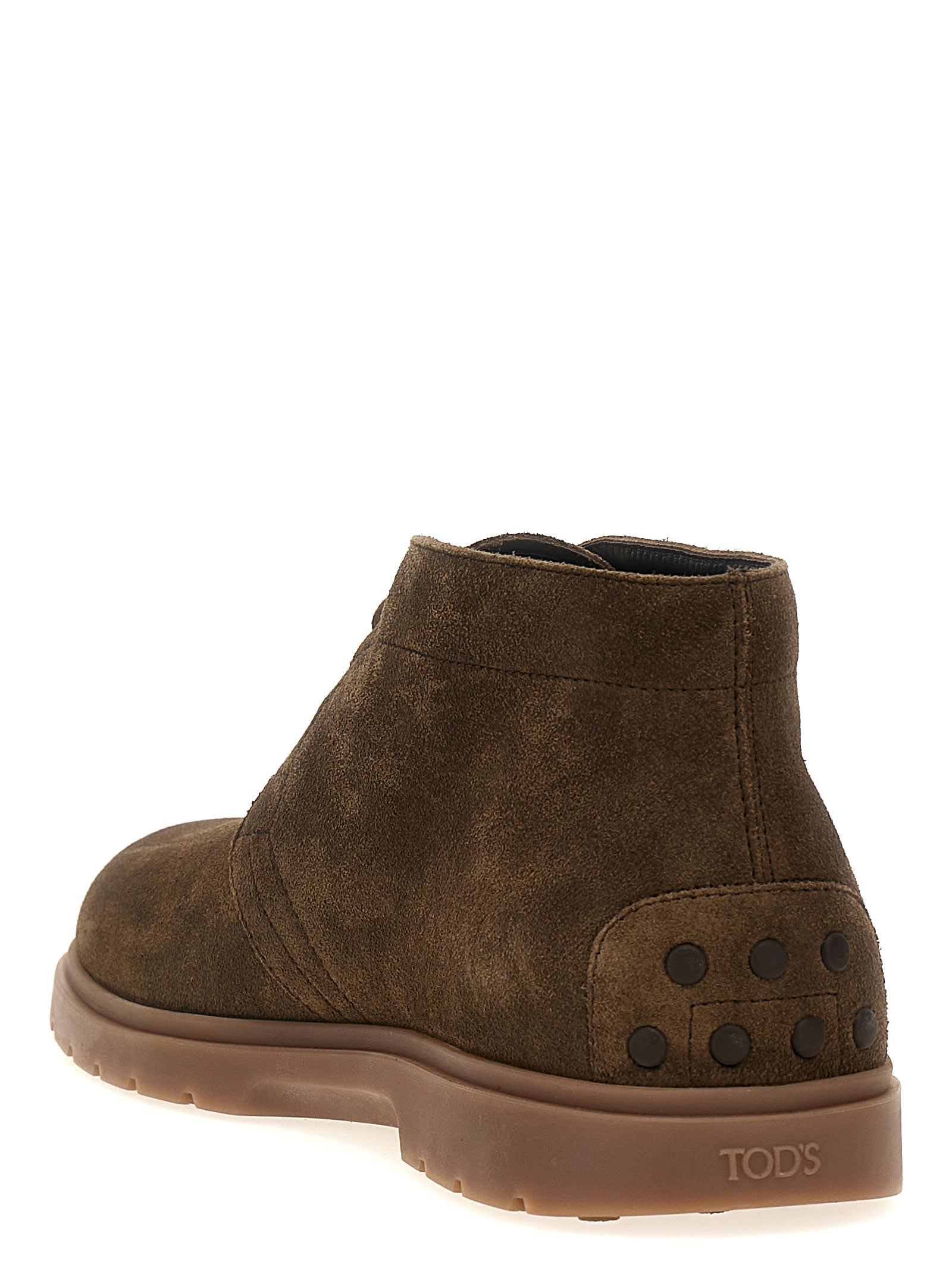 Tod's Dark Brown Ibrido Estivo Ankle Boots In Brown