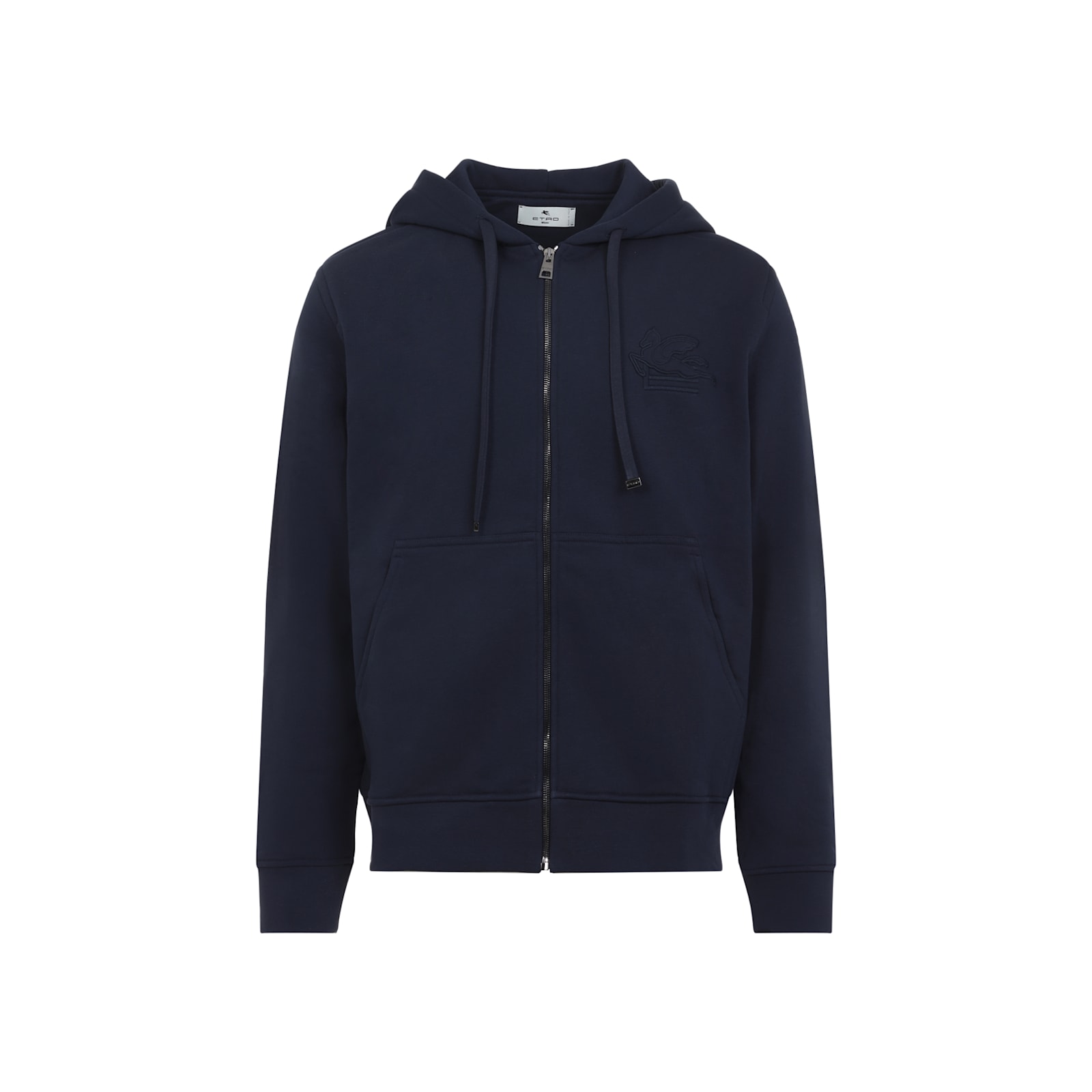 Etro Zipped Hoodie Sweatshirt In Blue