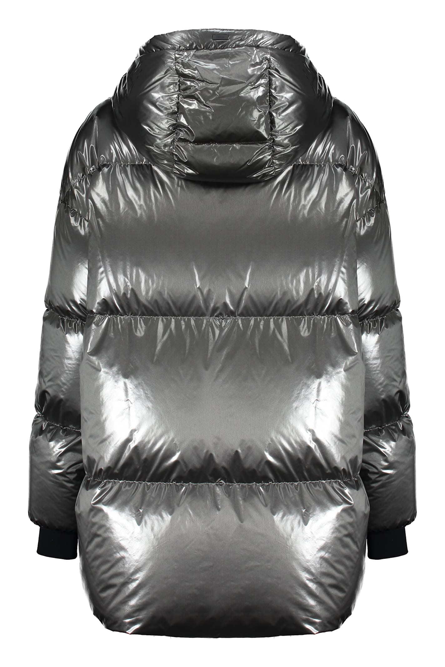 Shop Herno Laminar Shiny Fabric Down Jacket In Grey