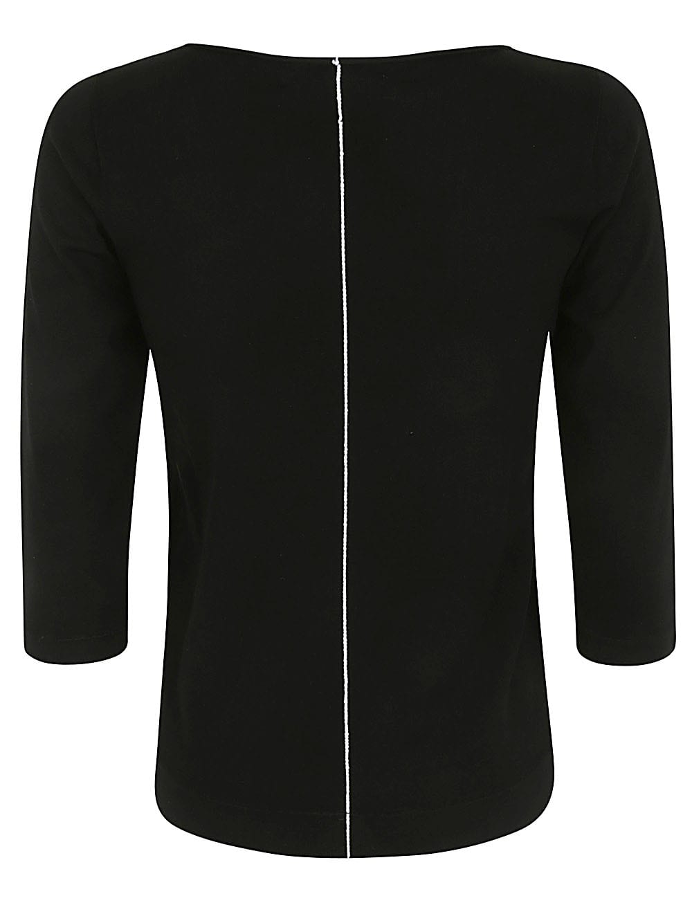 Shop Liviana Conti 3/4 Sleeves T-shirt In Black
