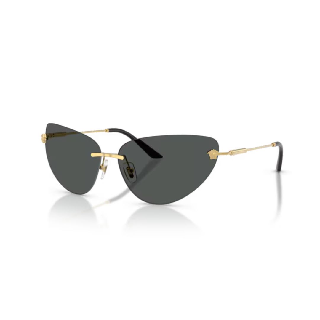 Versace 64mm Oversize Rimless Gradient Cat Eye Sunglasses In Gray