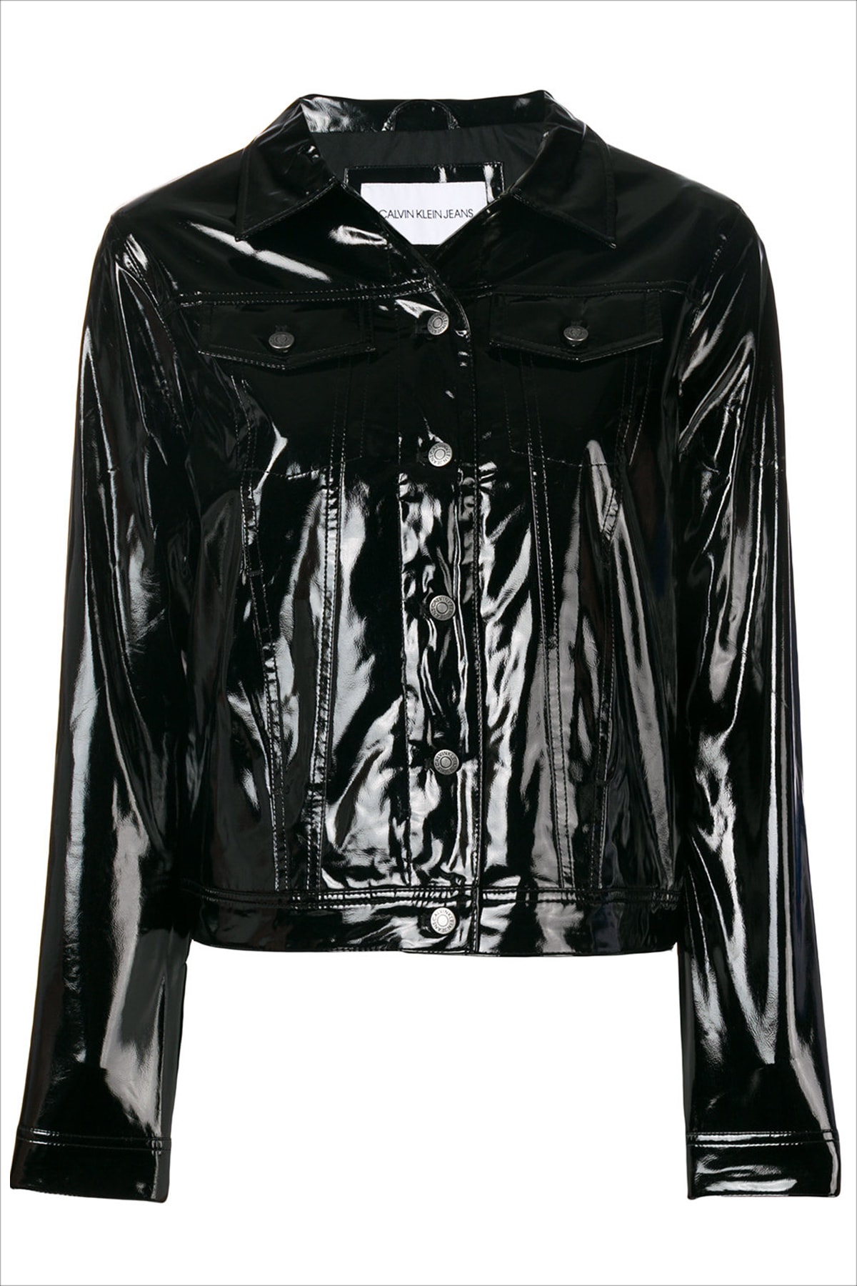 vinyl trucker jacket