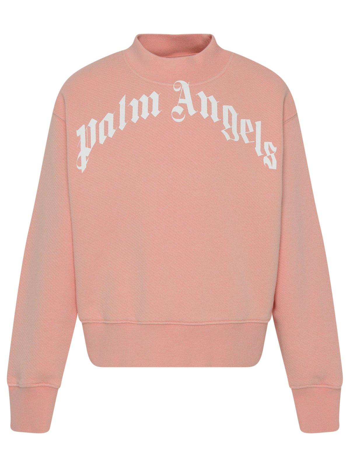 Palm Angels Logo Printed Long-sleeved Sweatshirt