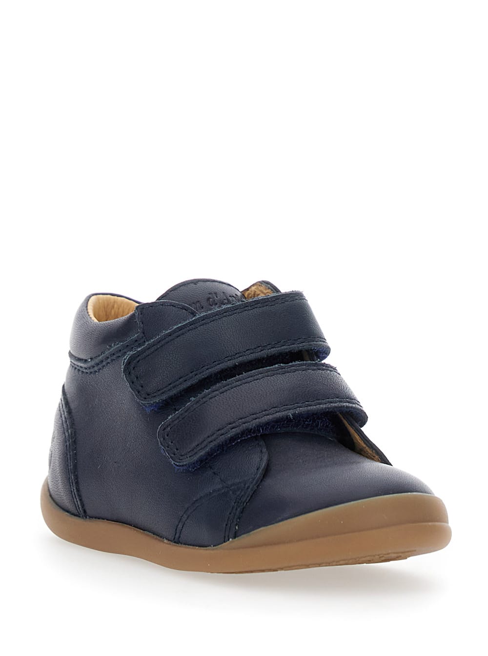 Pom D'api Blue Sneaker With Logo Printed On The Tongue In Rubber Boy In Blue