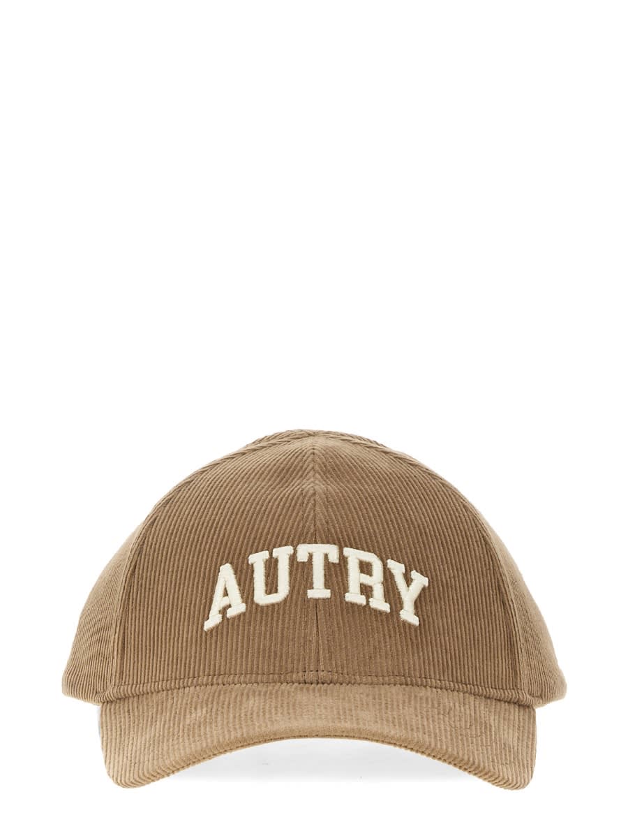 Shop Autry Baseball Hat With Logo In Cioccolato