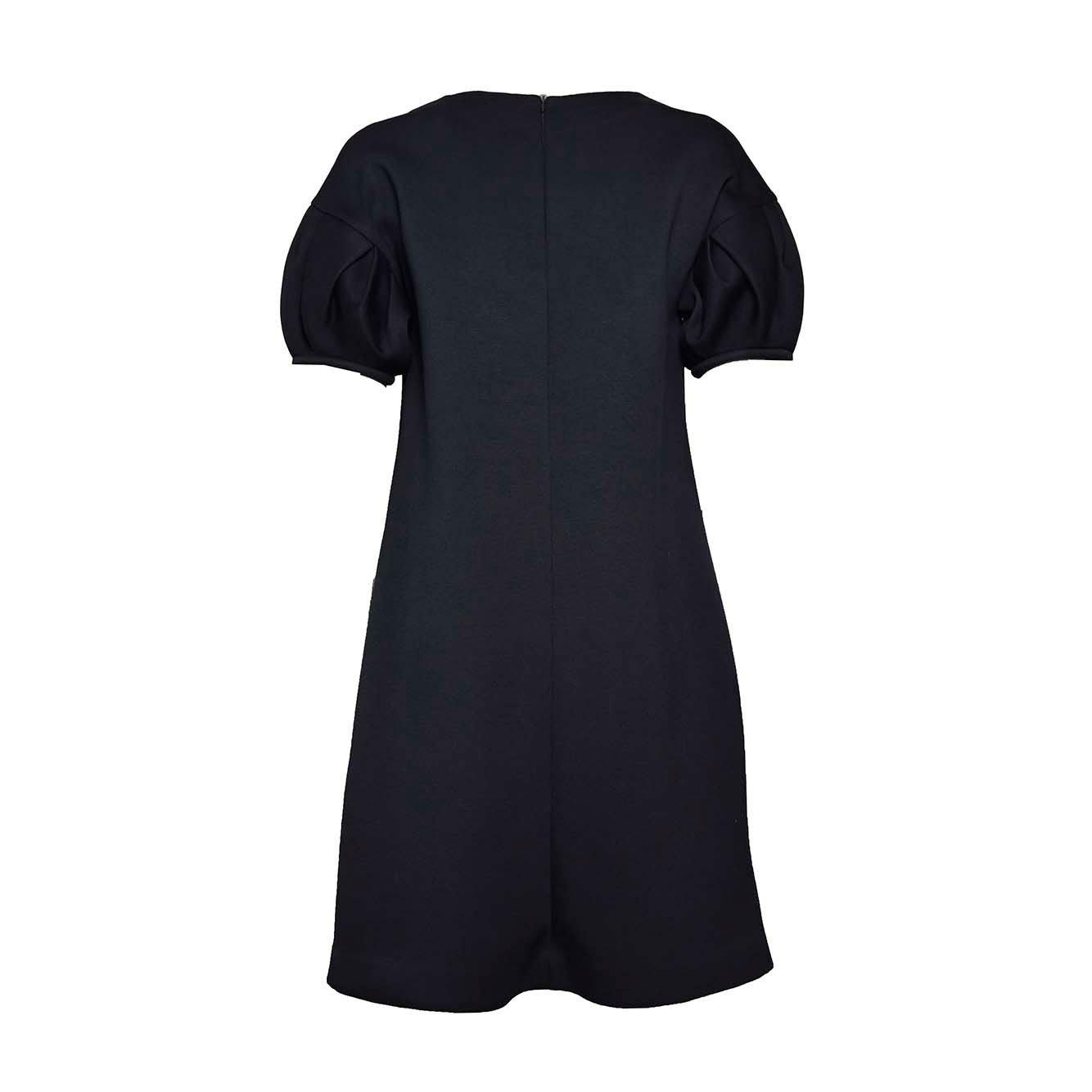 Shop Max Mara Crewneck Short-sleeved Dress In Nero