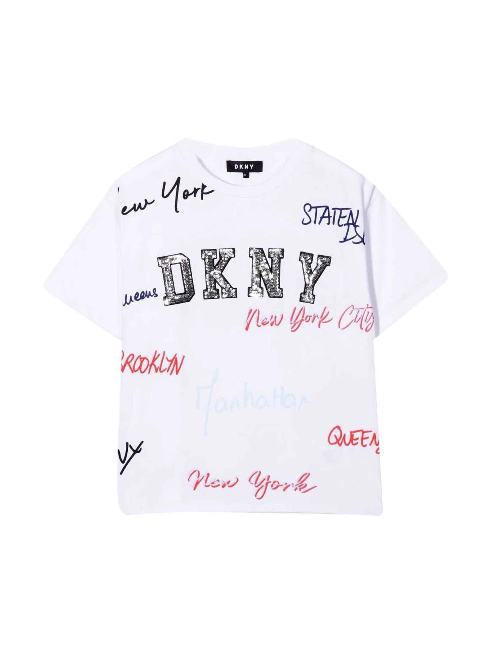 DKNY White T-shirt Teen Unisex