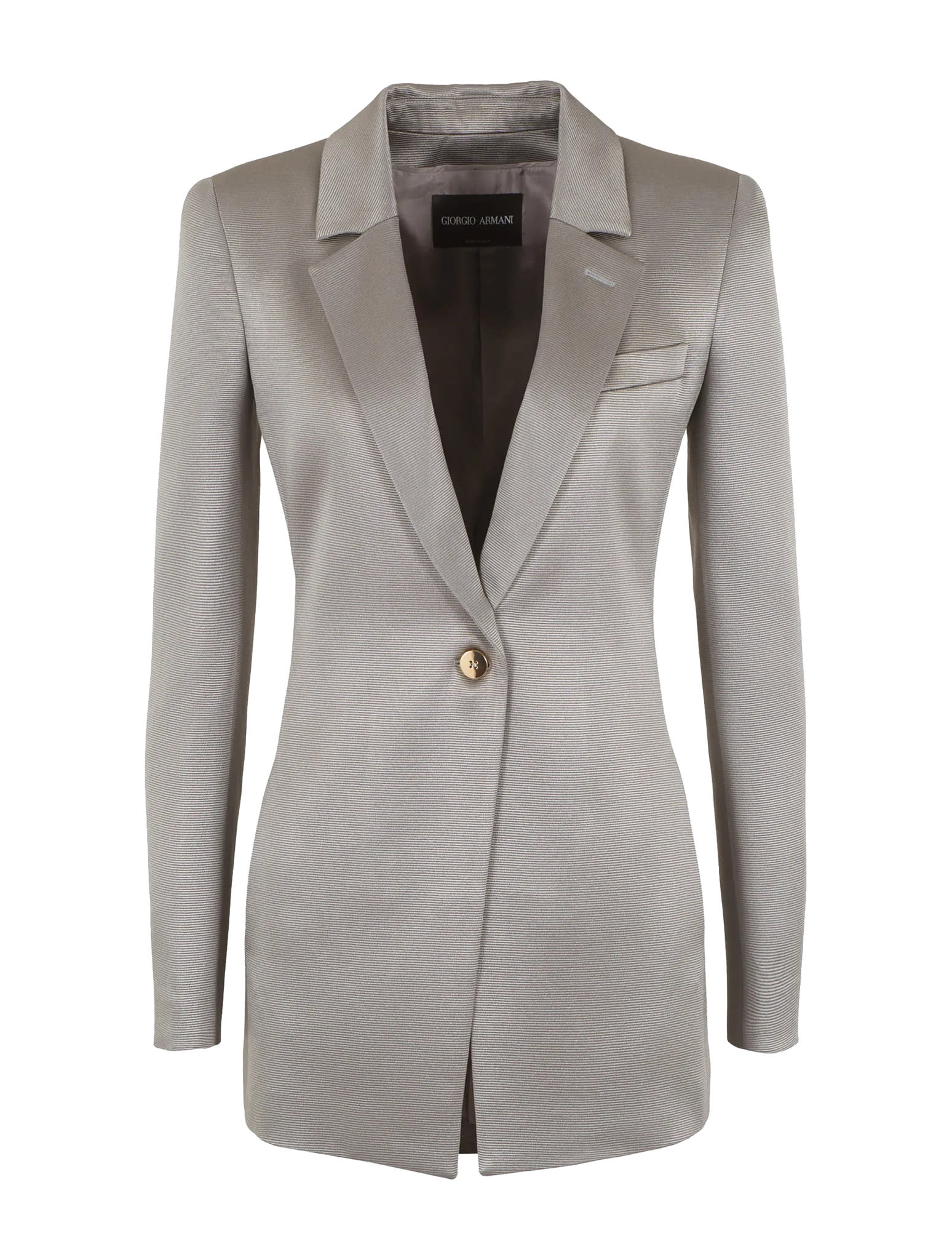 Shop Giorgio Armani Jacket In Steel Grey