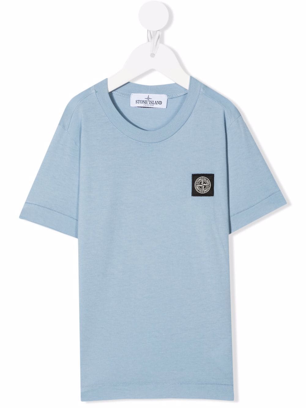 Stone Island Junior Kids Light Blue T-shirt With Logo Patch