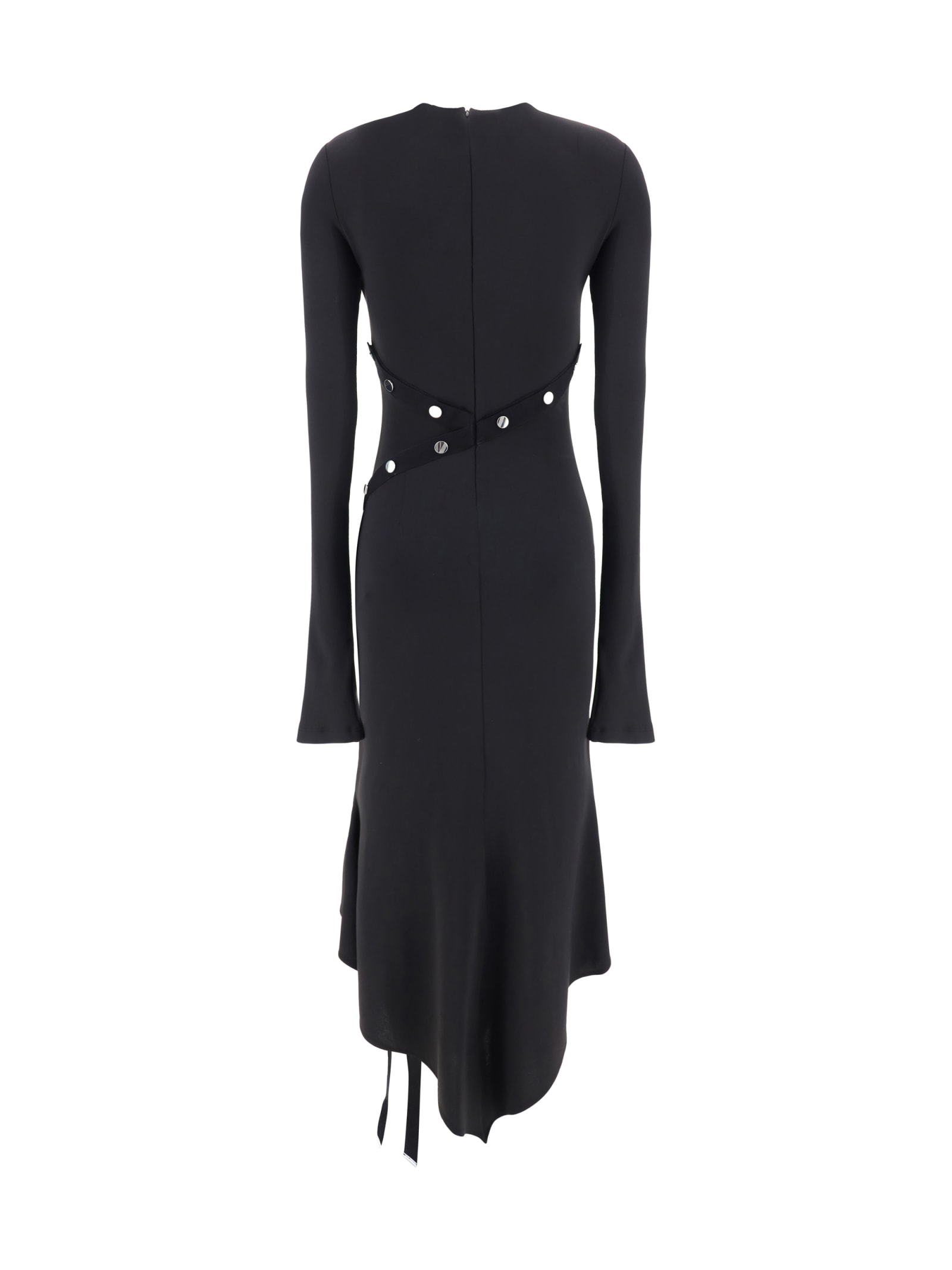 Shop Attico Midi Dress In Black