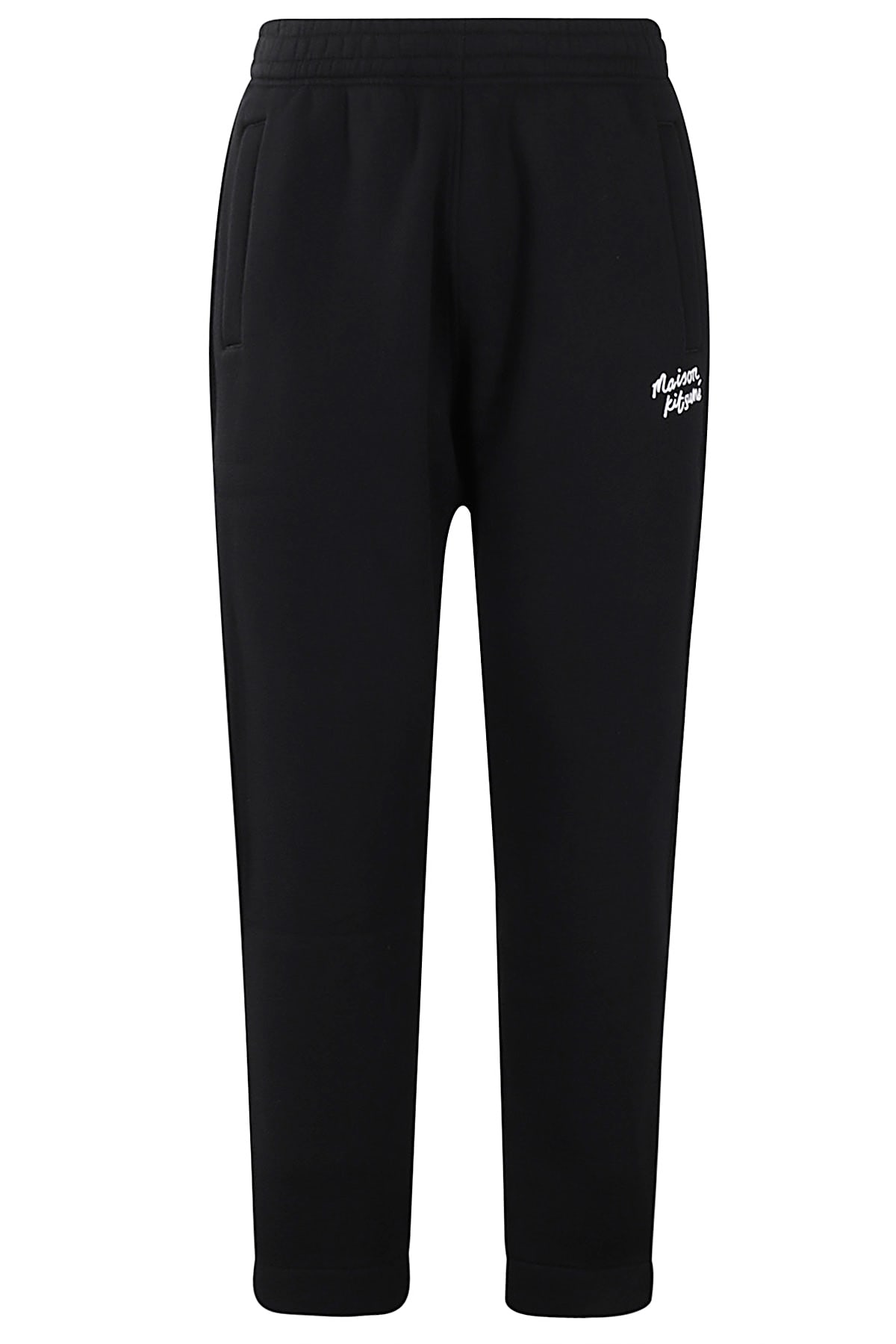 Shop Maison Kitsuné Handwriting Comfort Jog Pants In Black White