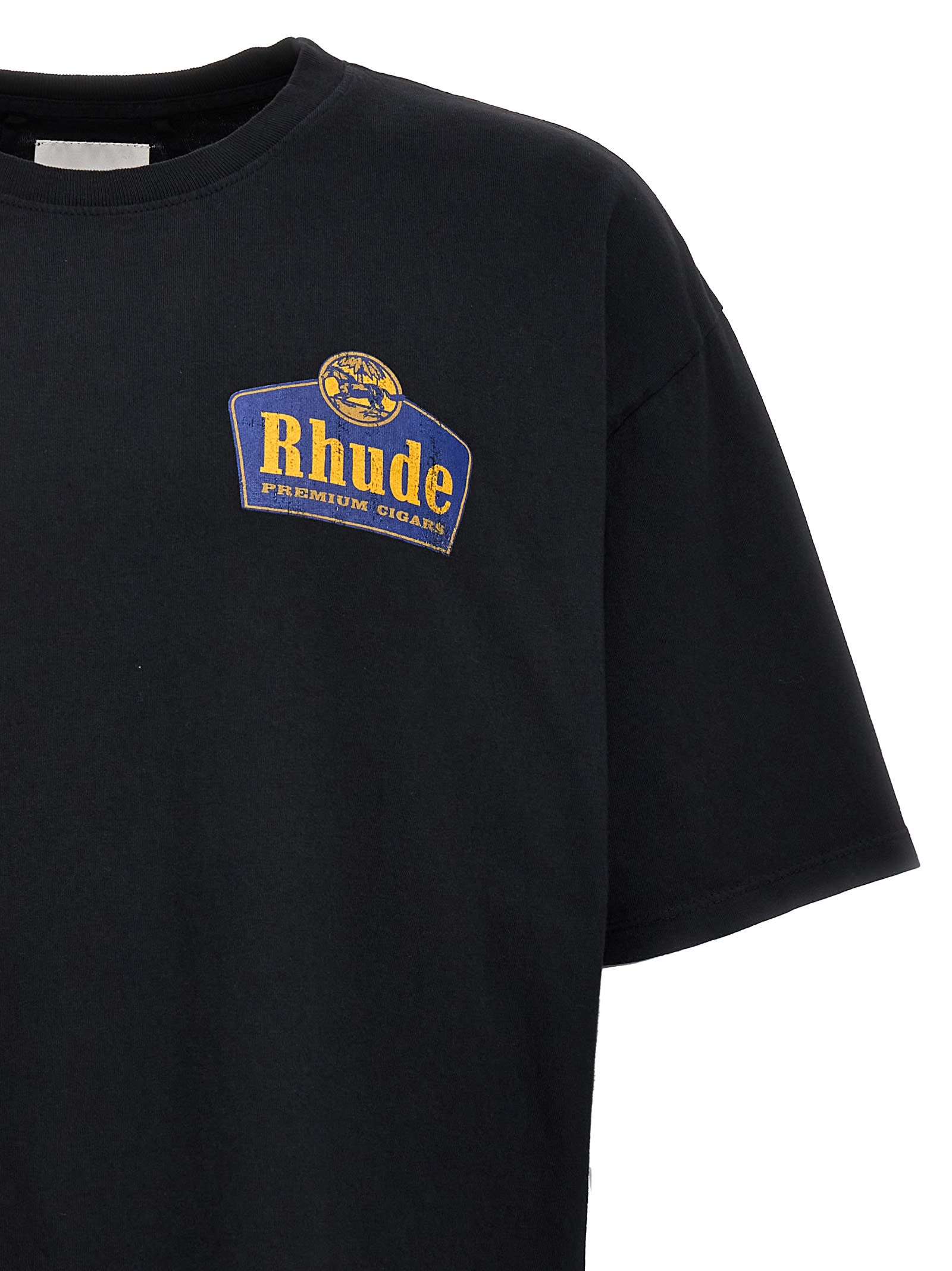 Shop Rhude Grand Cru T-shirt In Nero Lavato