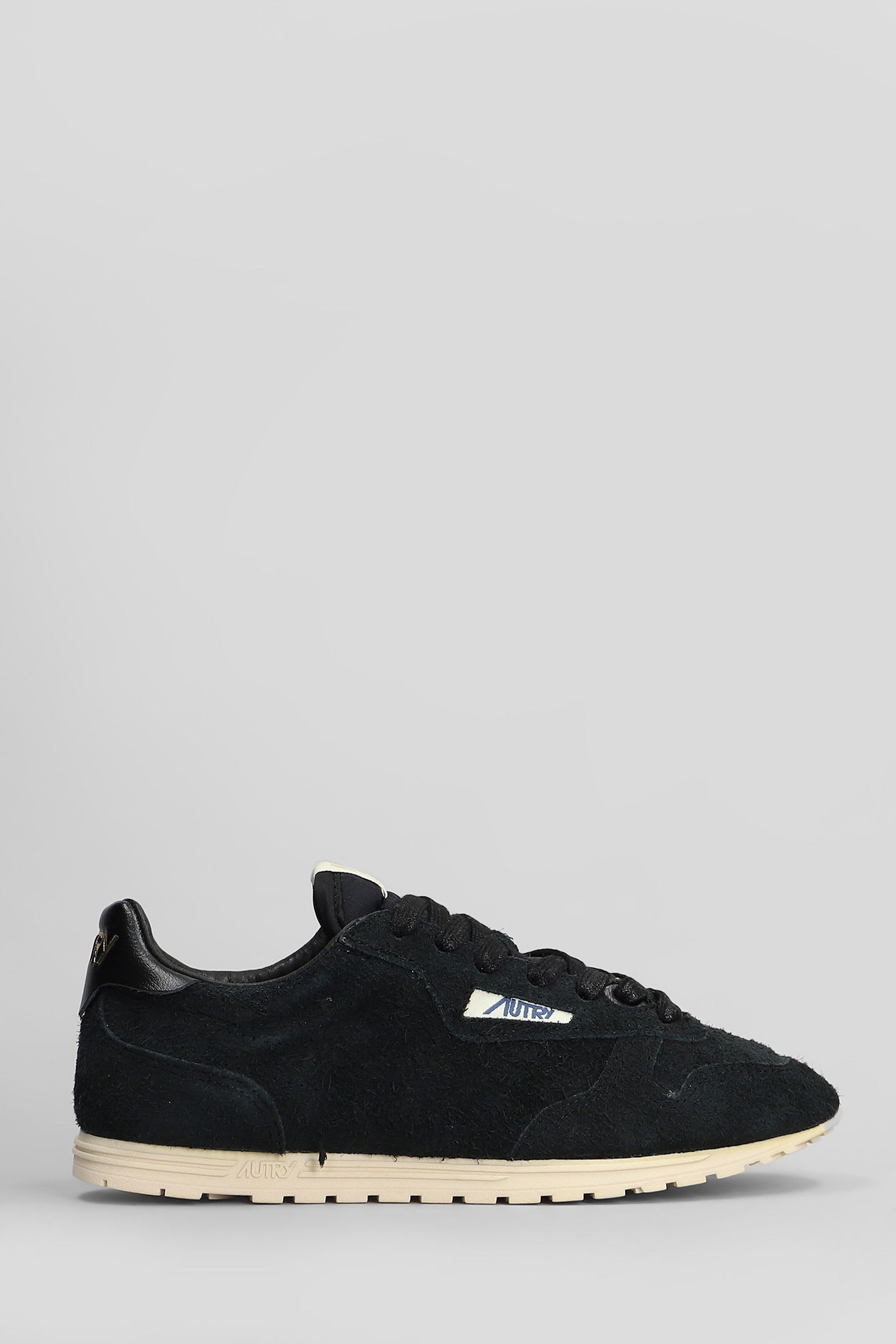 Autry Windspin Leather-trimmed Perforated Brushed Suede Sneakers