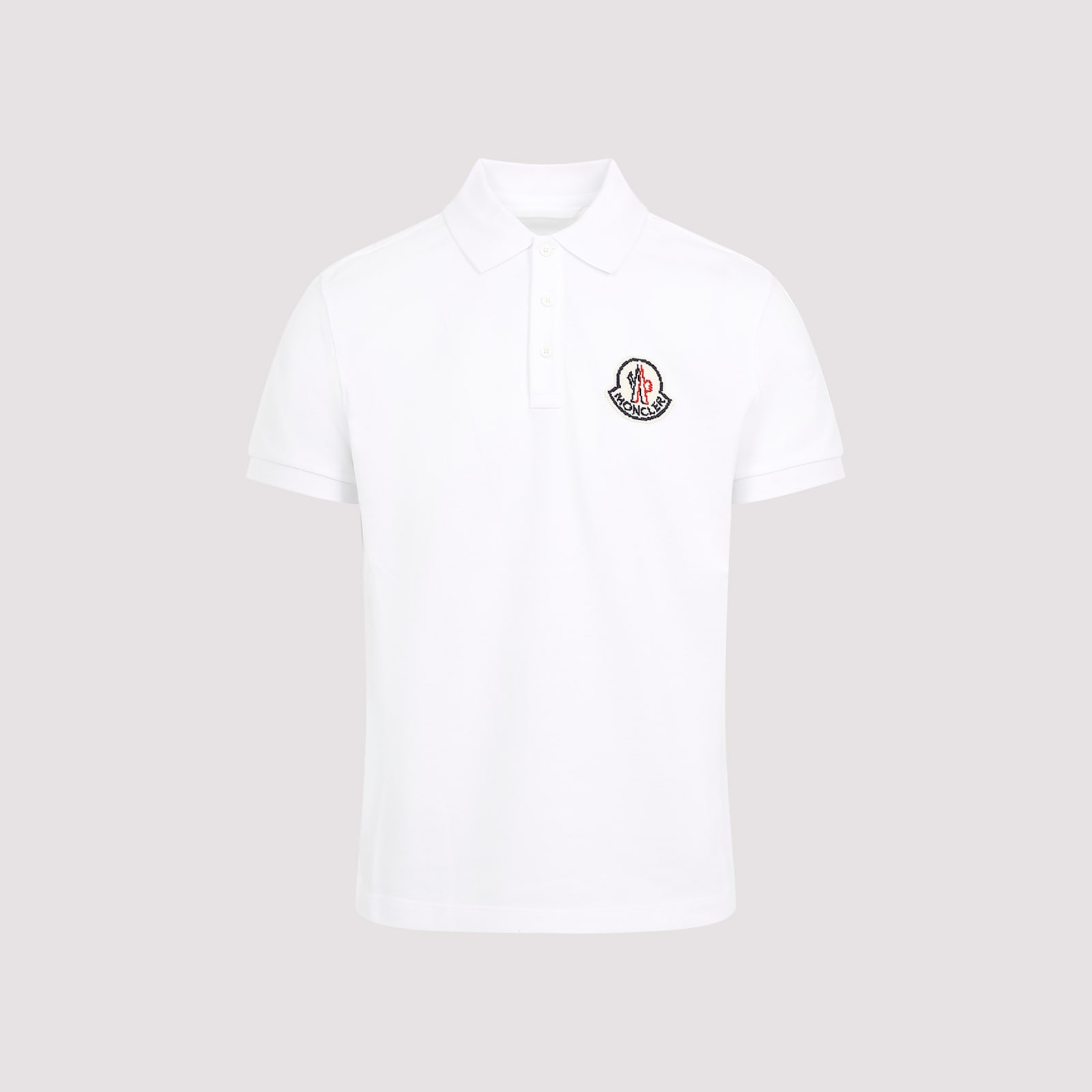 Shop Moncler Ss Polo T-shirt In A White