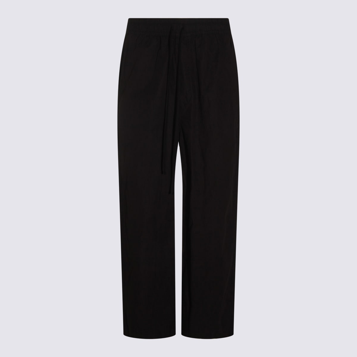 Thom Krom Elasticated-waist Straight-leg Trousers In Black