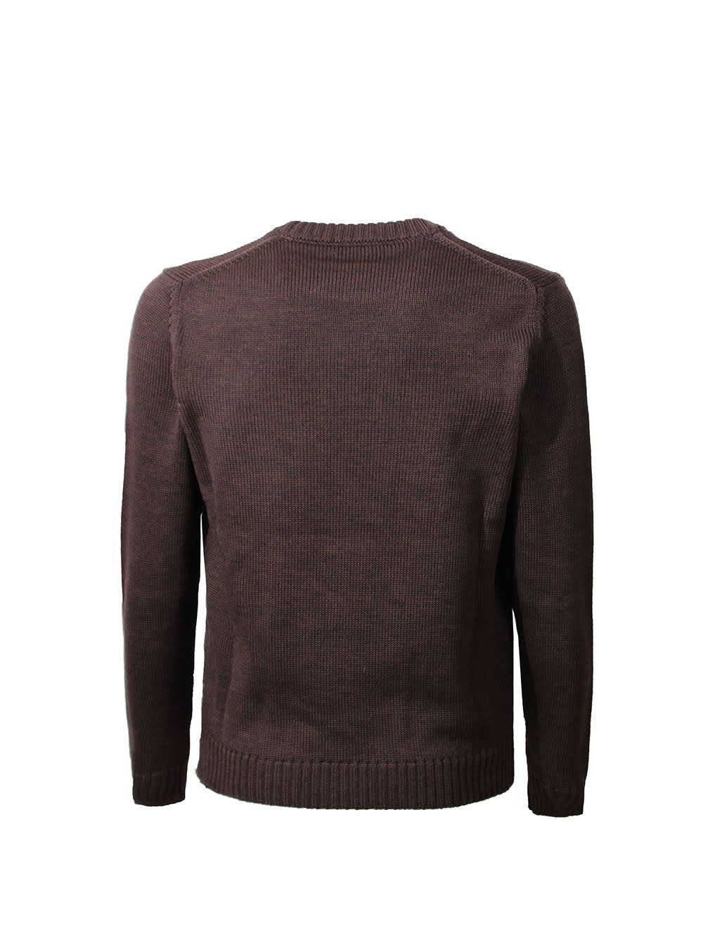 Shop Zanone Crewneck Sweater In Dark Brown