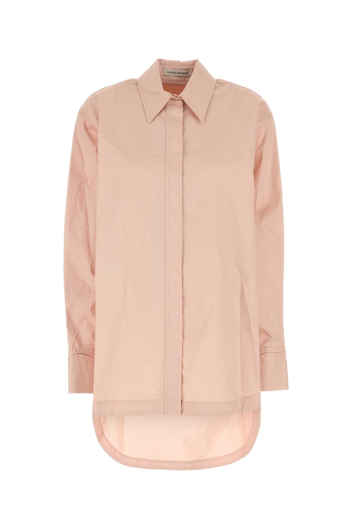 Pastel Pink Poplin Porte Oversize Shirt