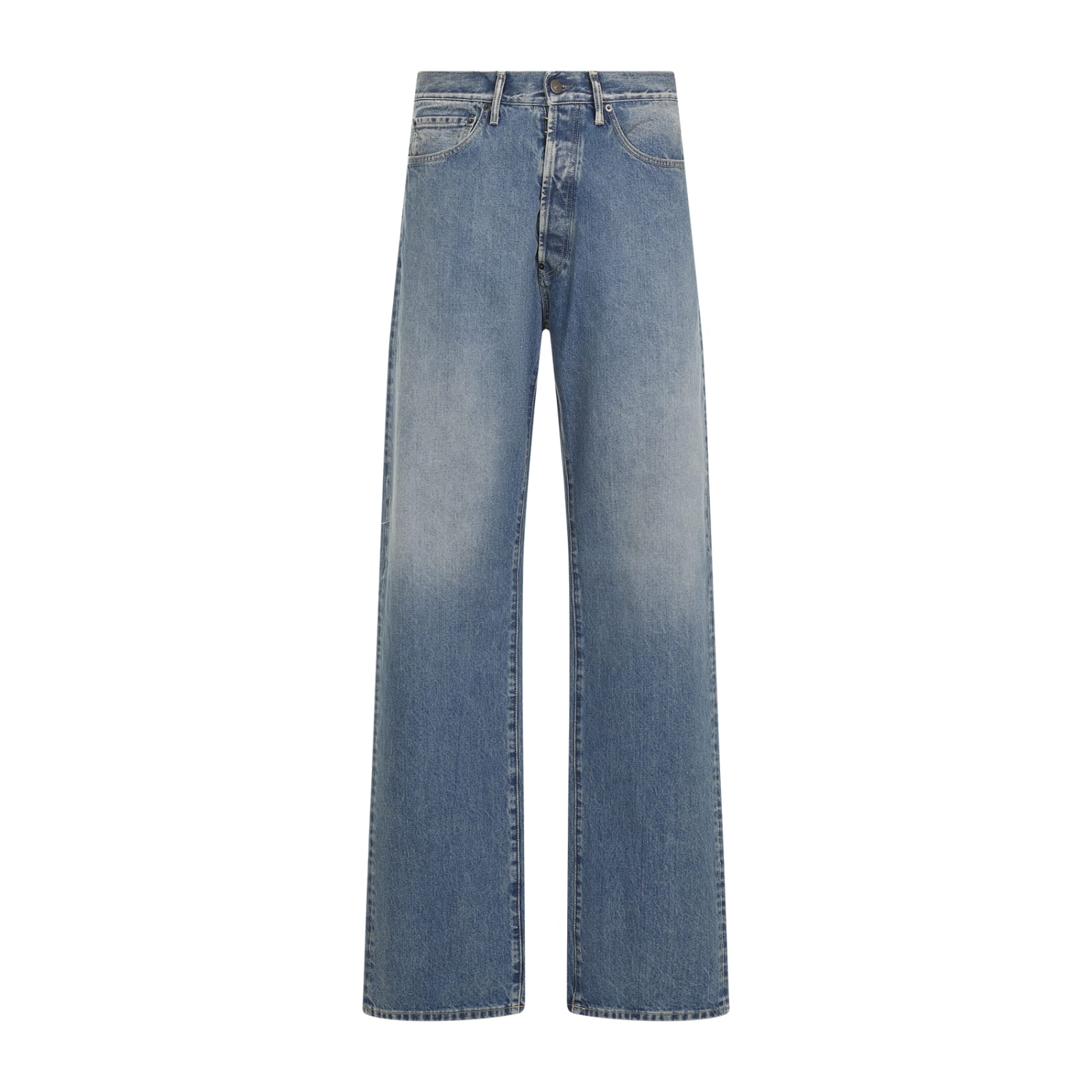 Maison Margiela Straight-leg Washed Jeans In Blue