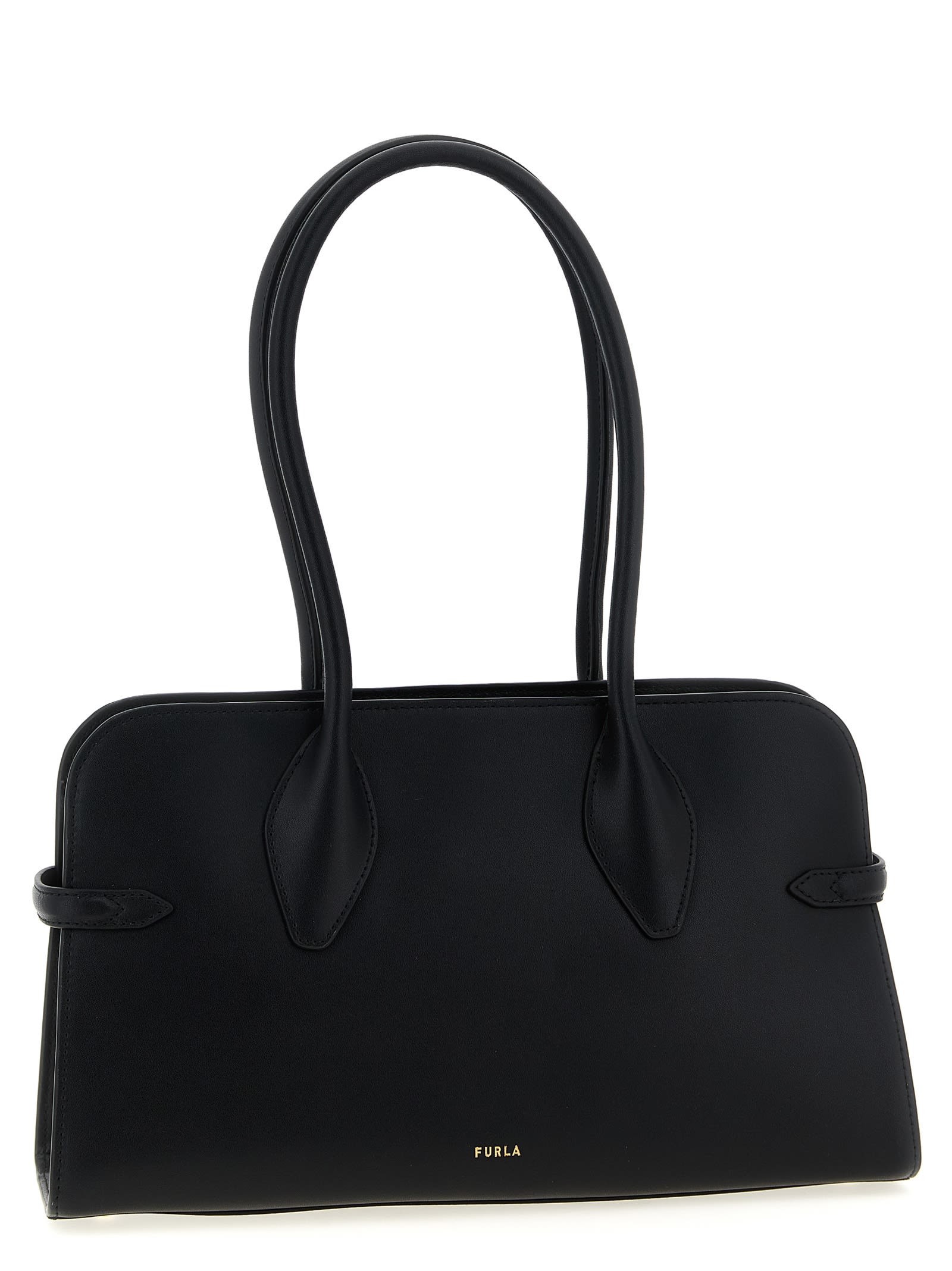 Furla Goccia Dome M Shoulder Bag In Black
